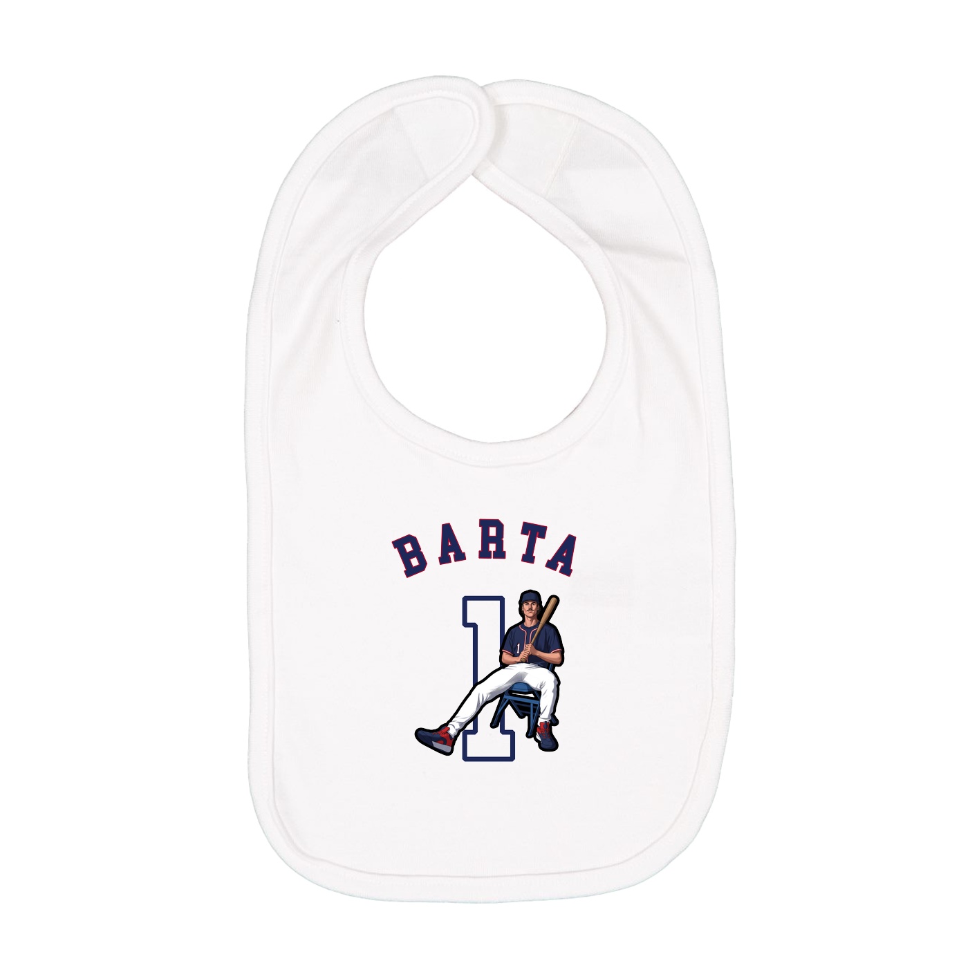 Infant Bib — Shirsey Arch in White