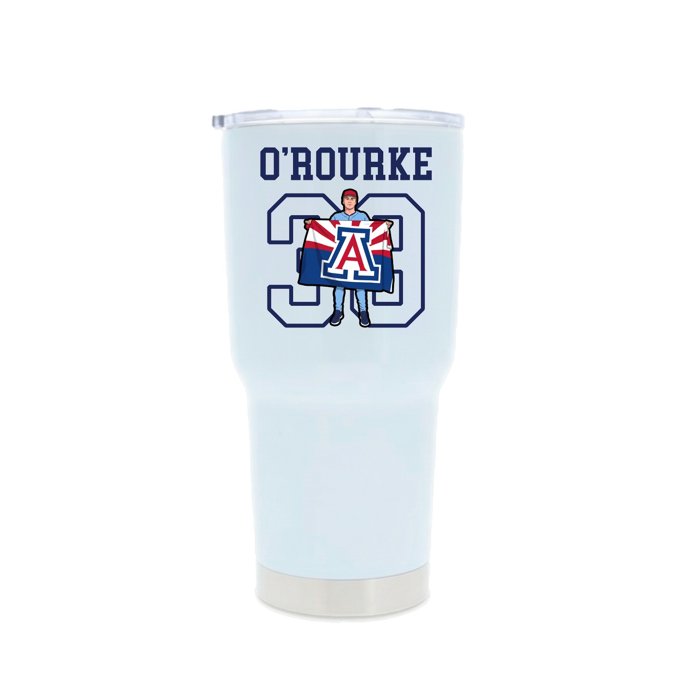 30oz Stainless Steel Tumbler — Shirsey in White