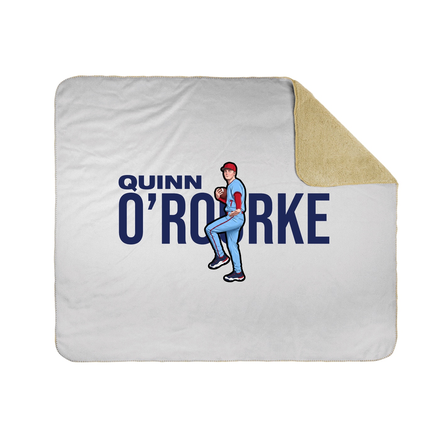 Throw Blanket — Player Name in White