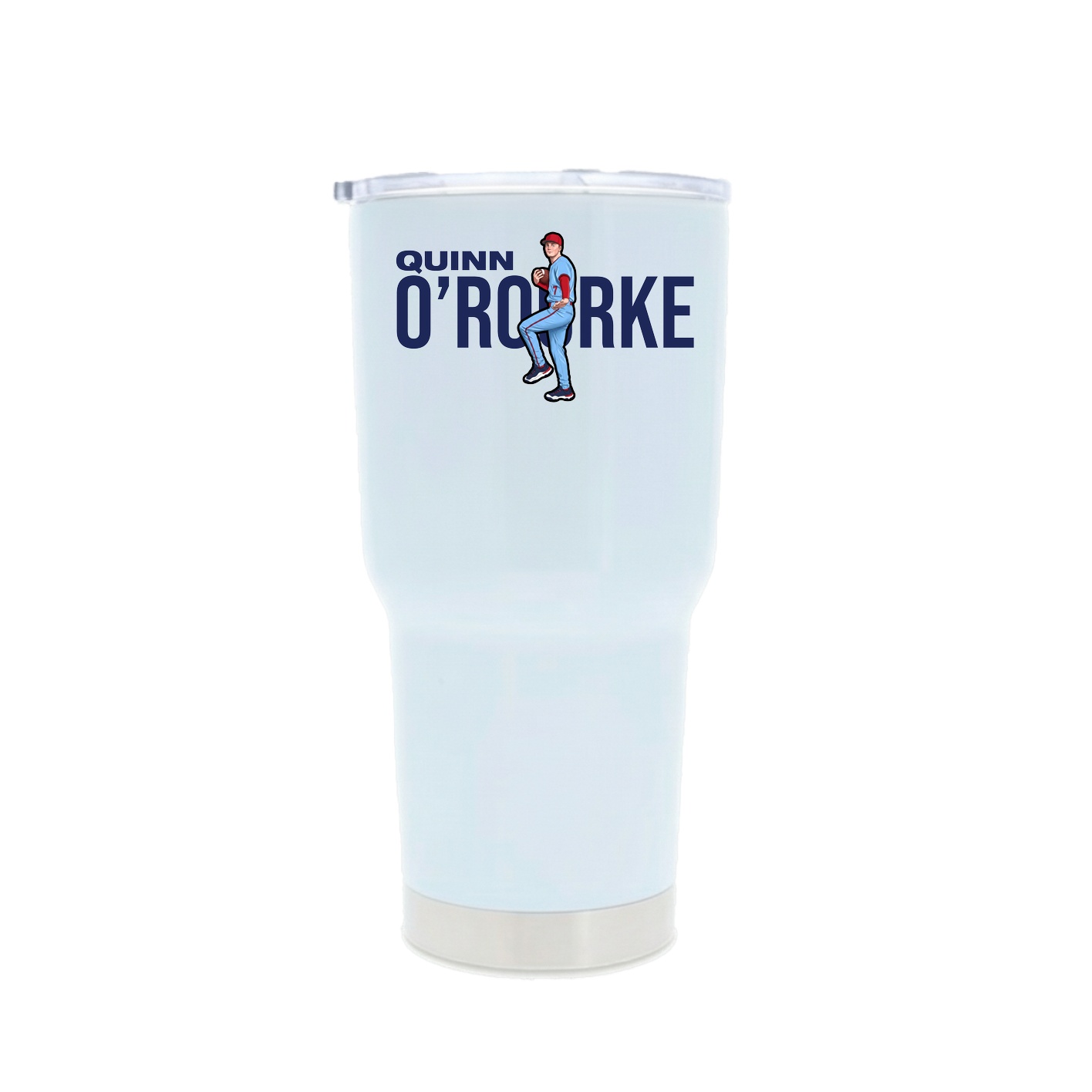 30oz Stainless Steel Tumbler — Player Name in White