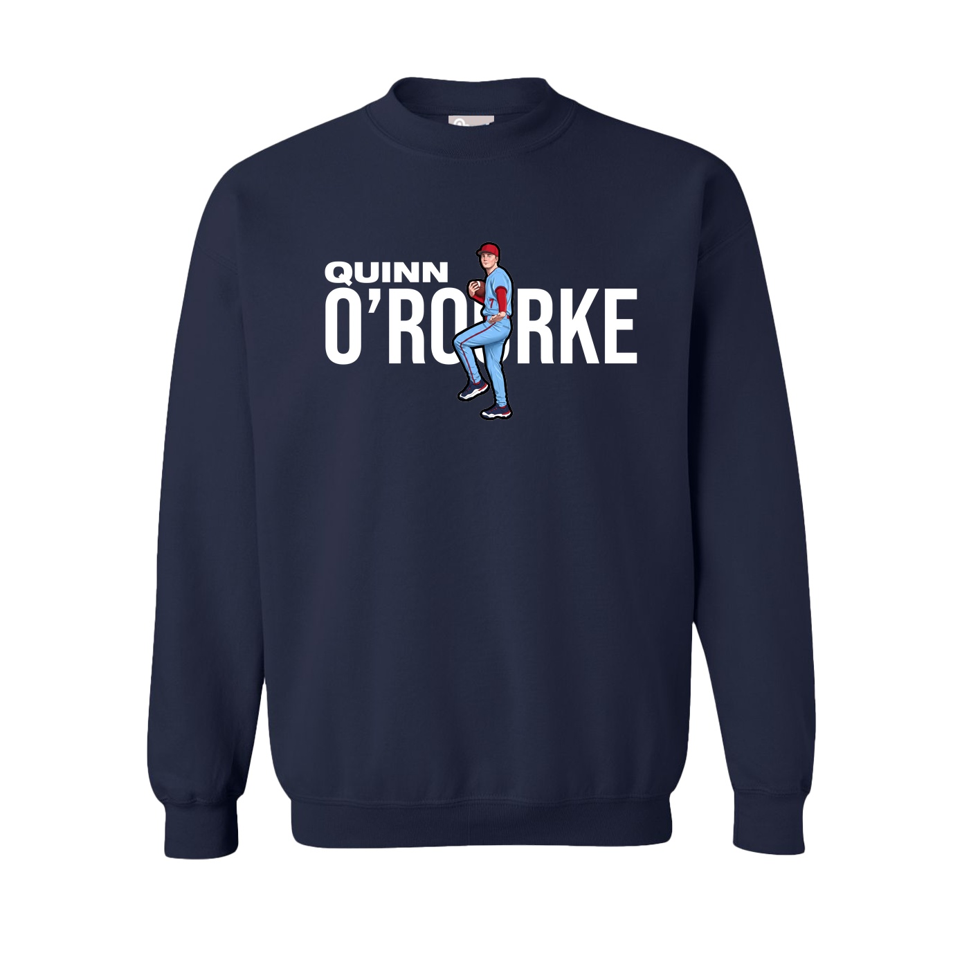 Fleece Crew — Player Name in Navy