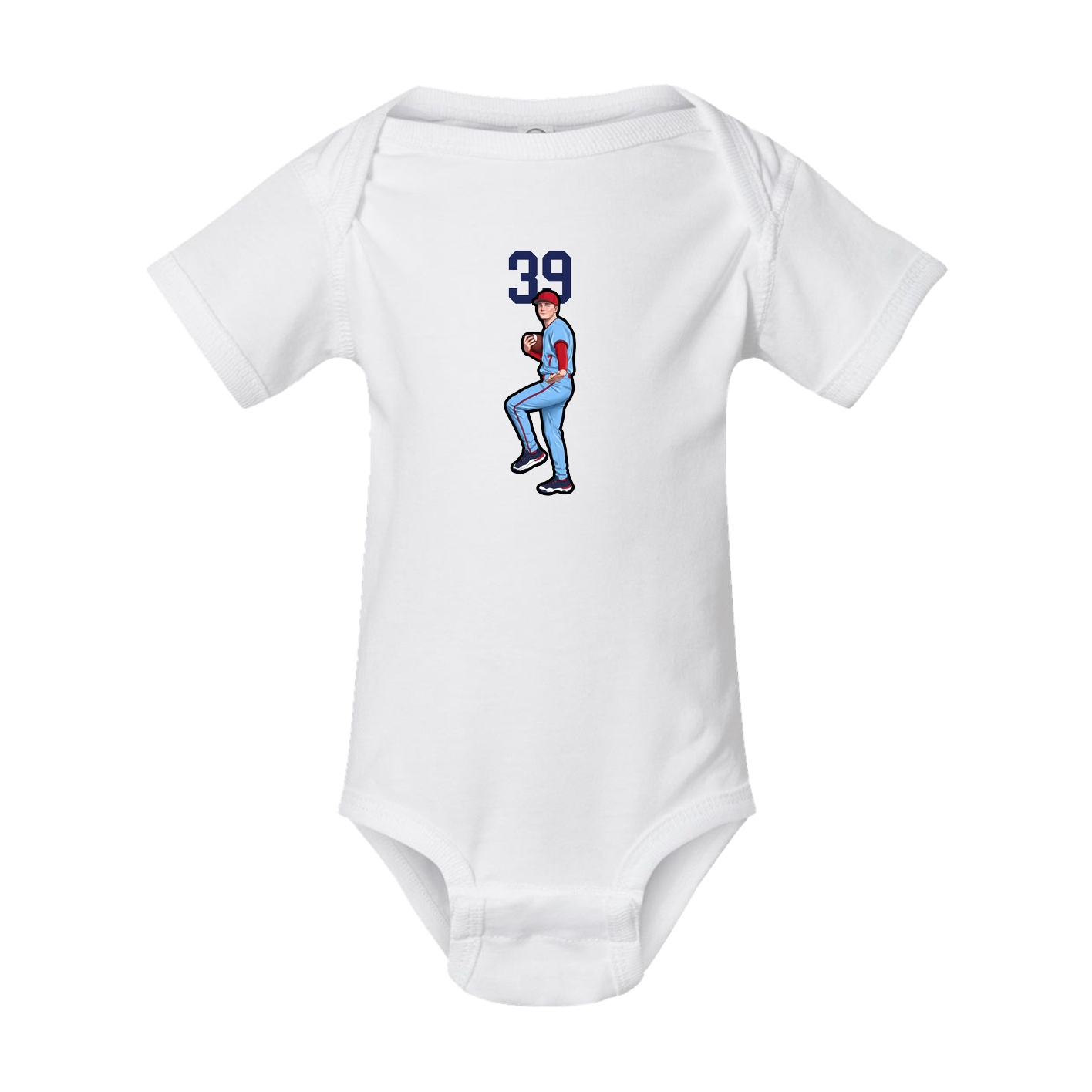 Baby Onesie — Number Top in White