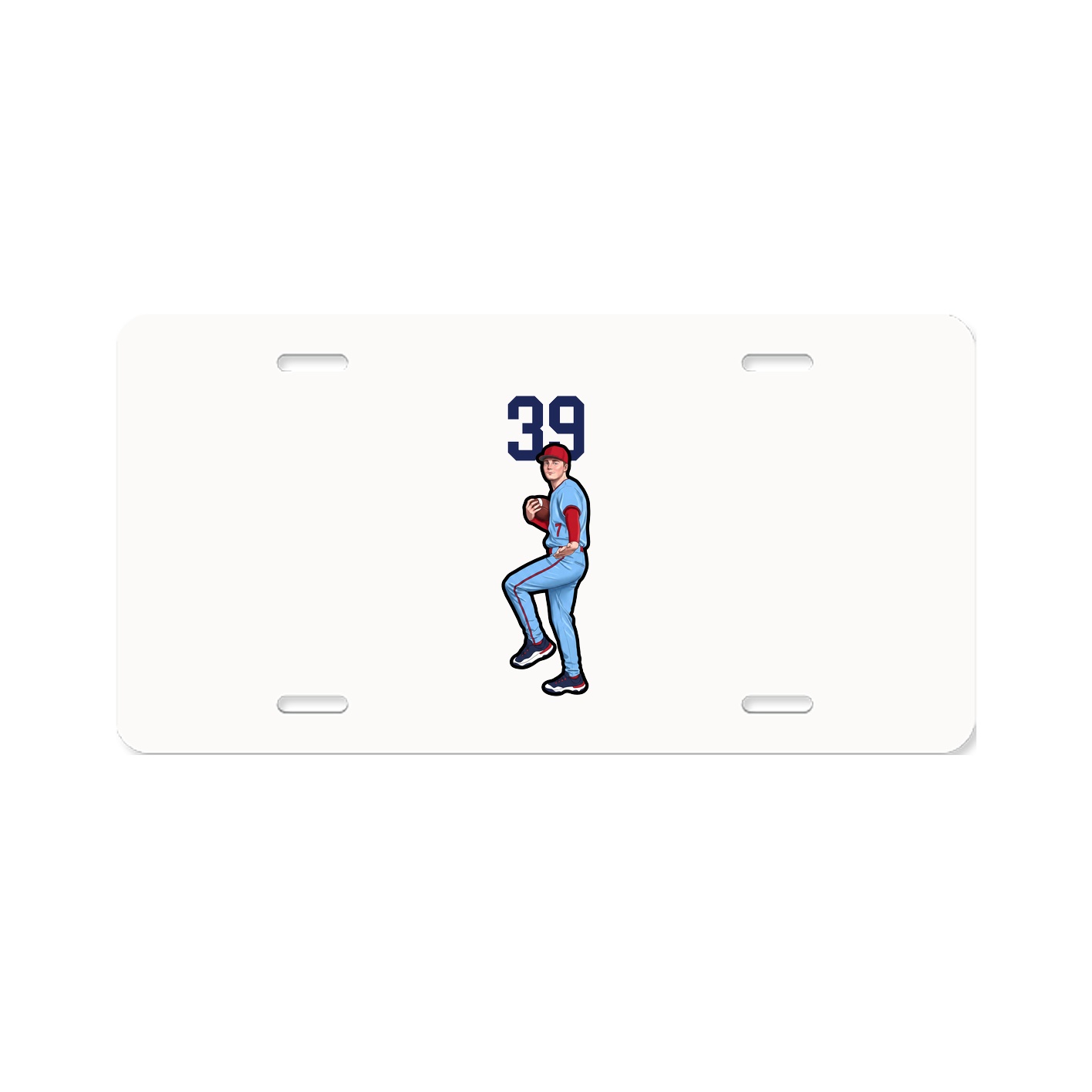 License Plate — Number Top in Classic