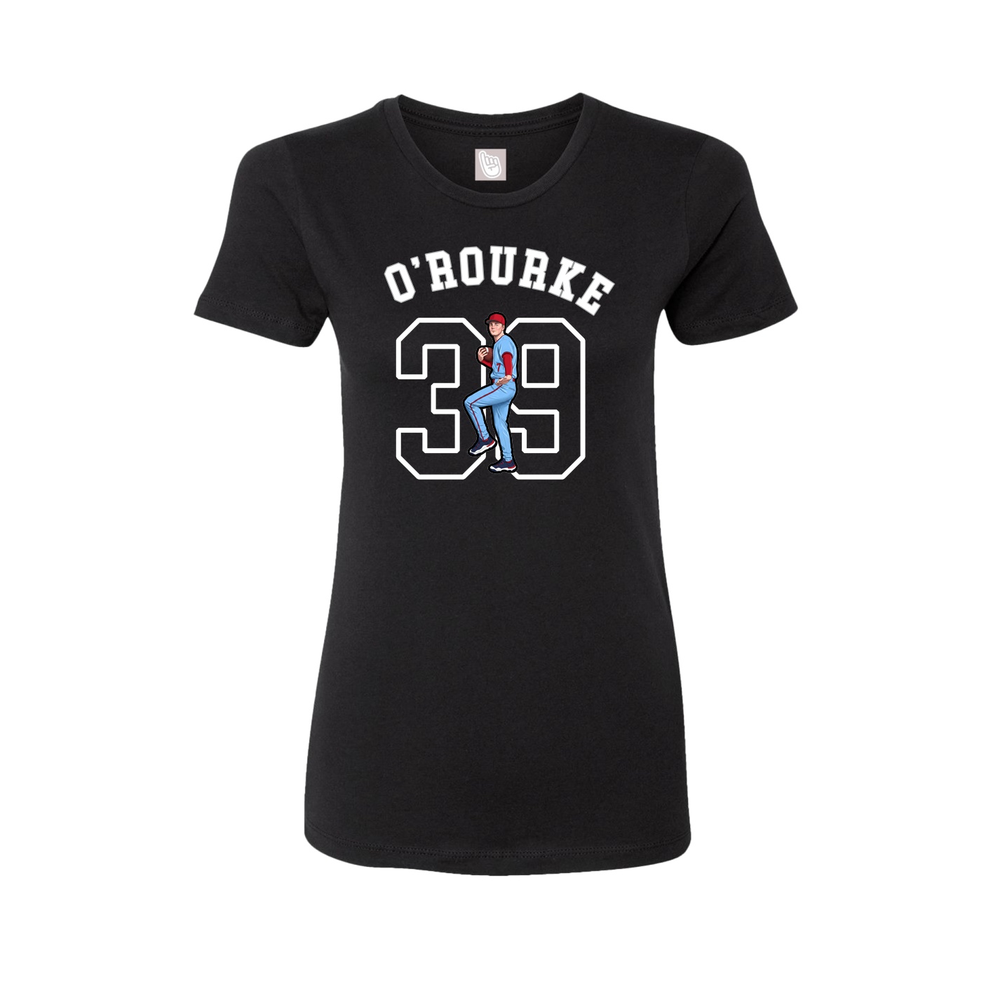 Fitted Women's Tee — Shirsey Arch in Black