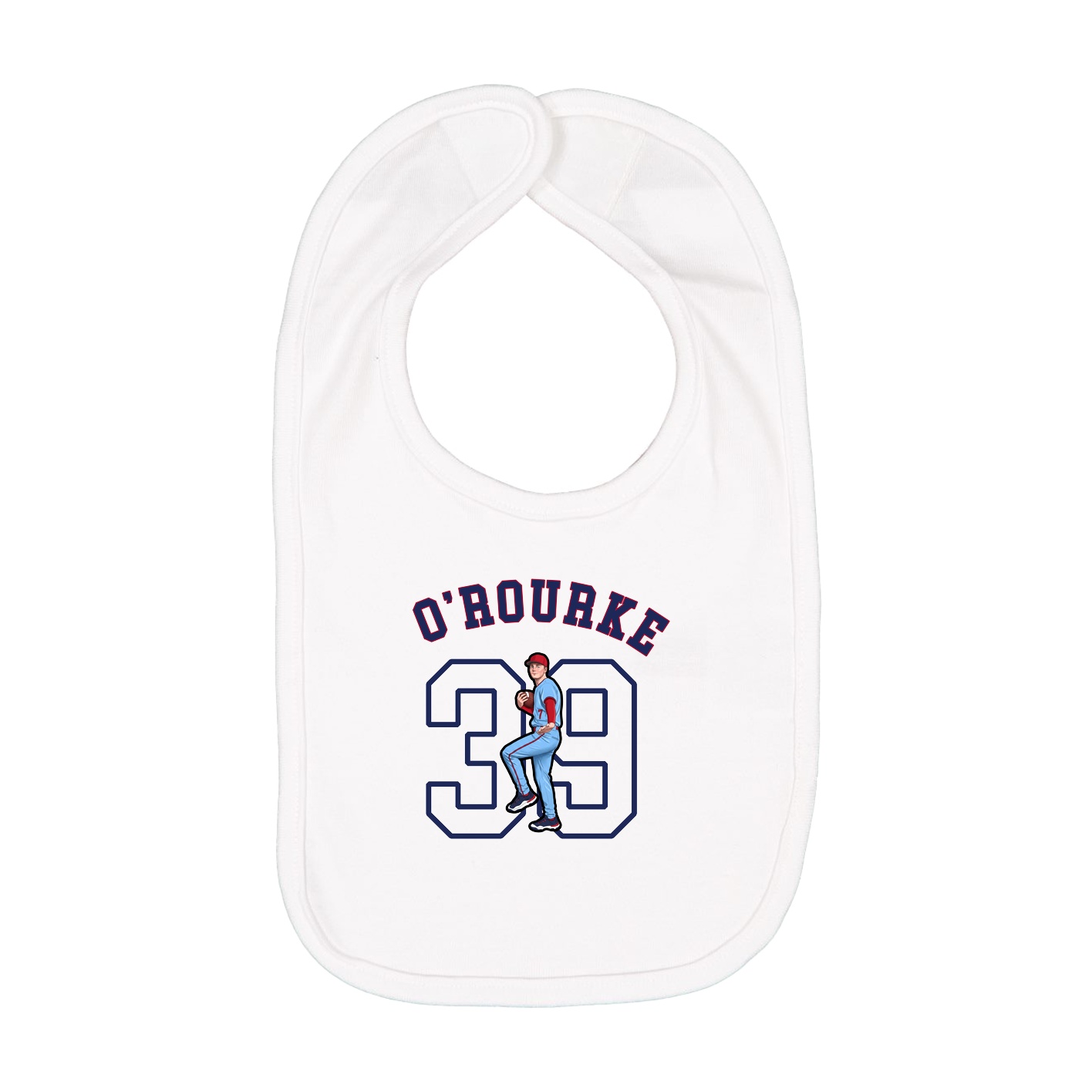 Infant Bib — Shirsey Arch in White