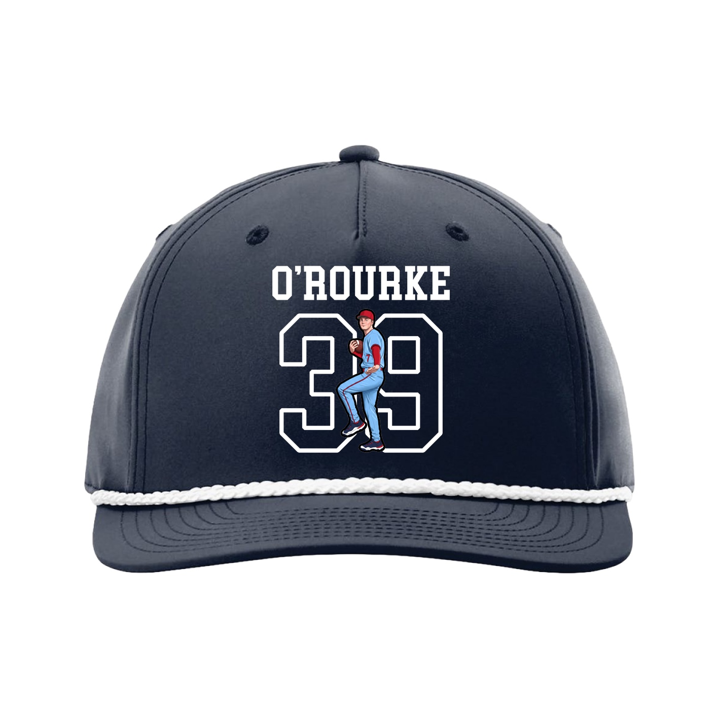 Five-Panel Classic Rope Cap — Shirsey in Navy