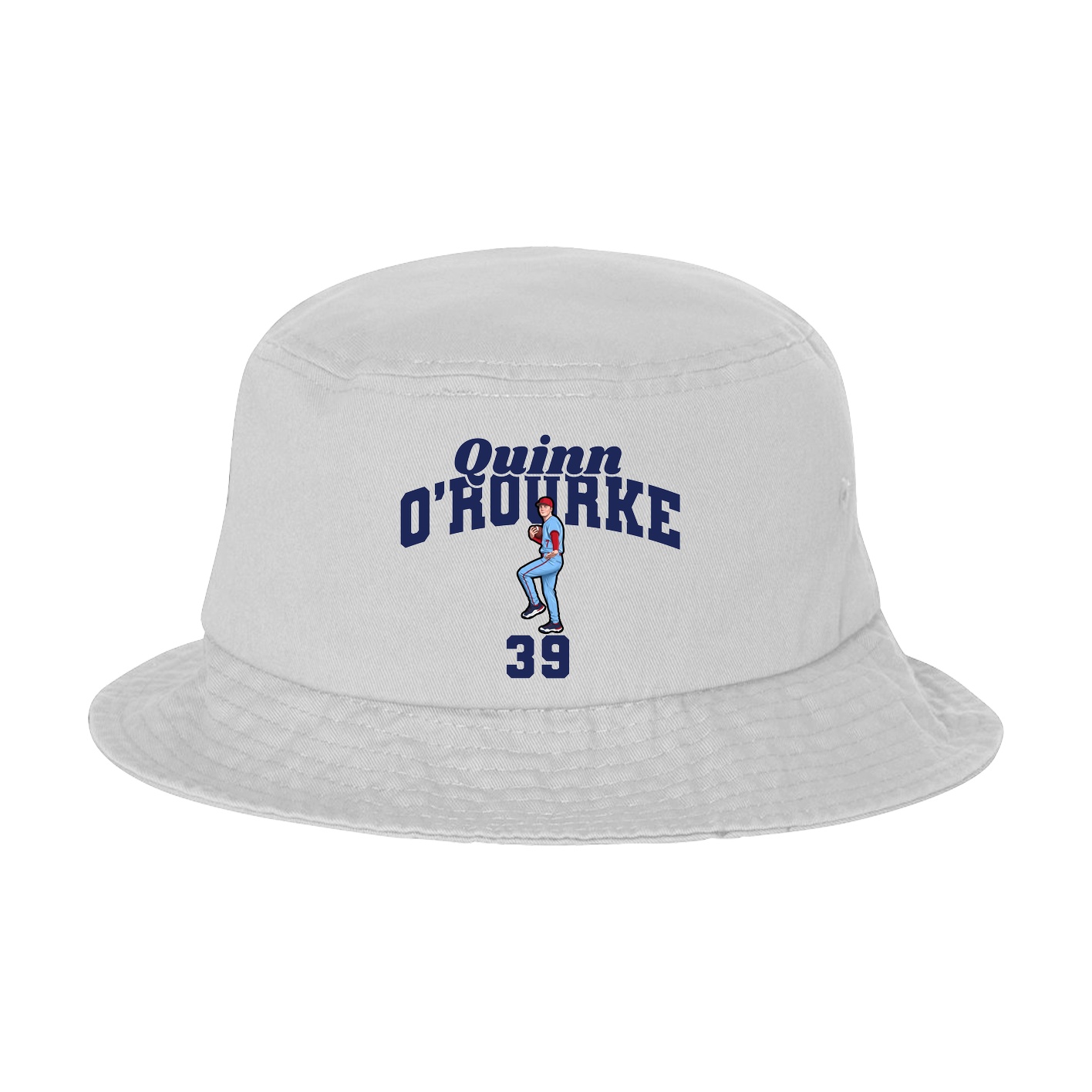 Bucket Cap — Signature Arch in White