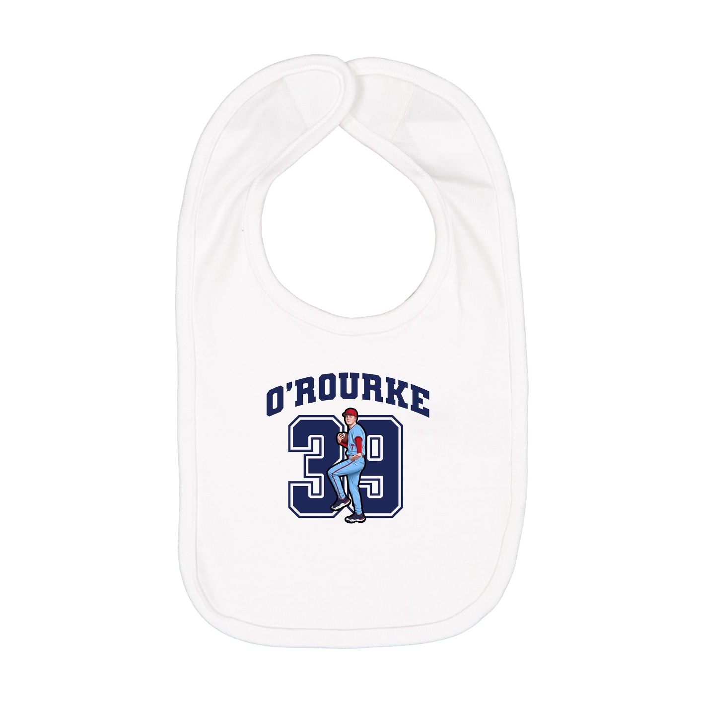 Infant Bib — Number in White