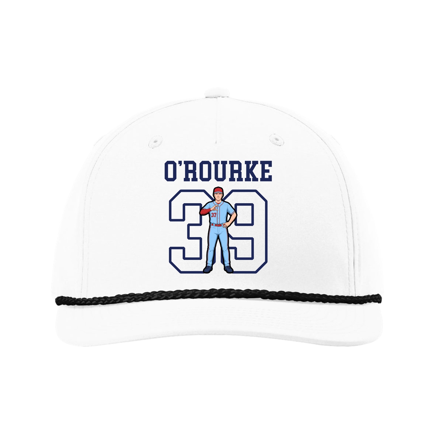 Five-Panel Classic Rope Cap — Shirsey in White