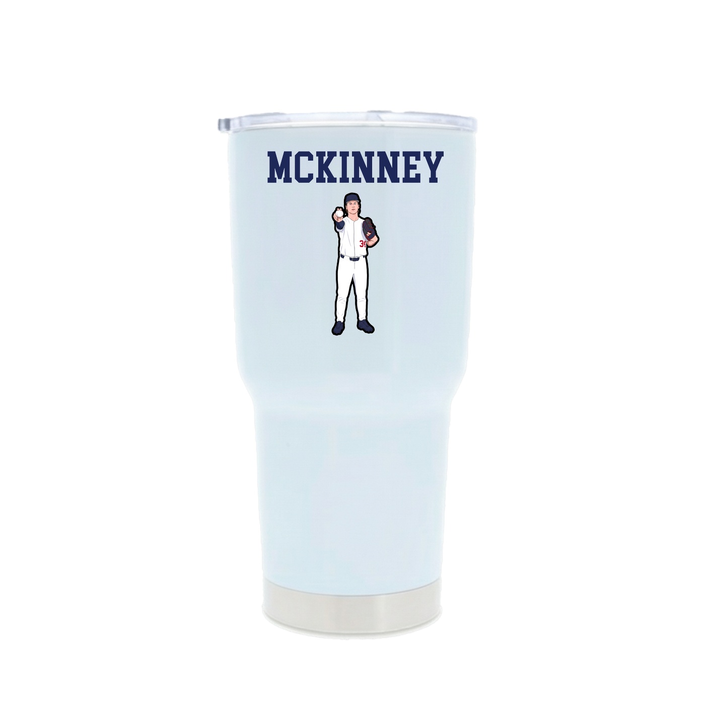 30oz Stainless Steel Tumbler — Shirsey in White