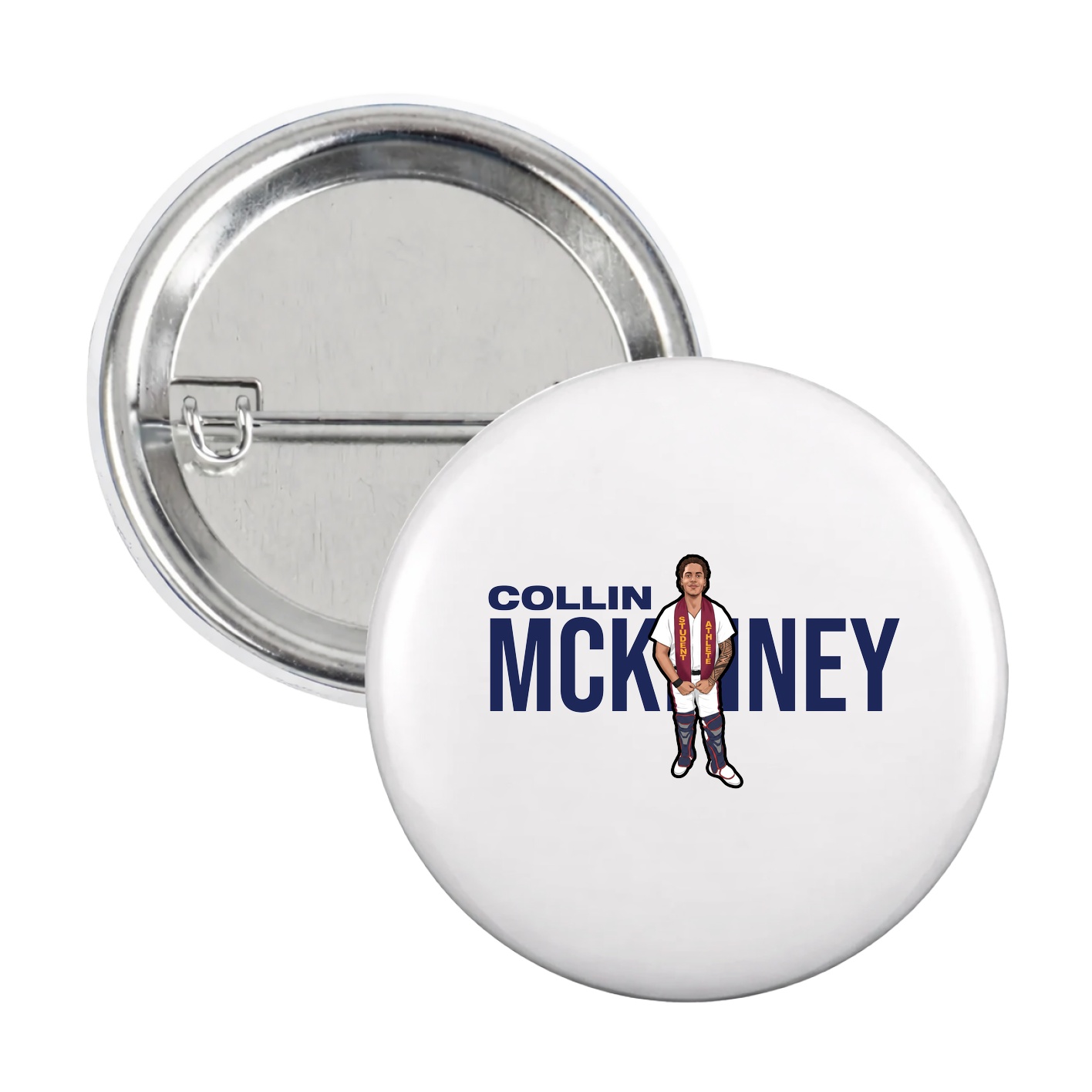 Game Day Button — Player Name in White