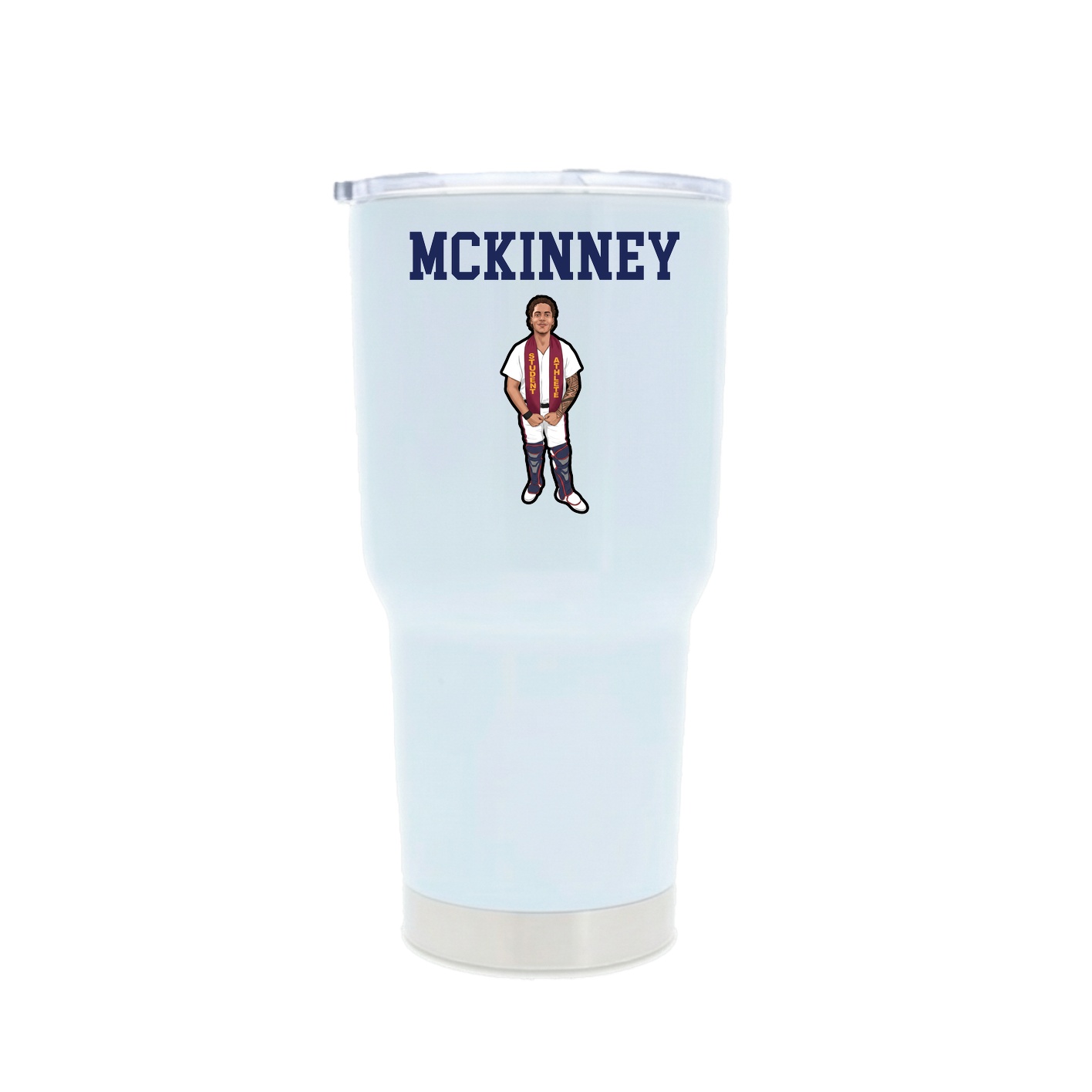 30oz Stainless Steel Tumbler — Shirsey in White