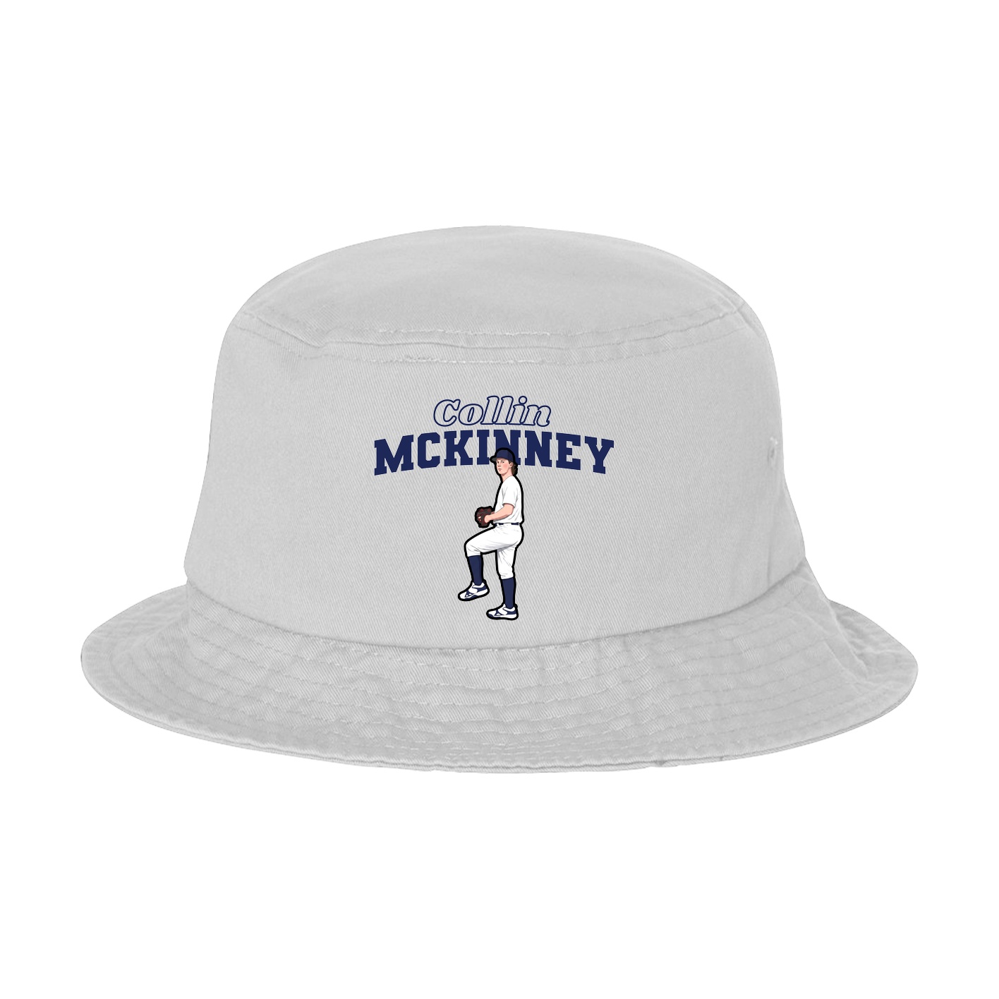 Bucket Cap — Name Arch in White