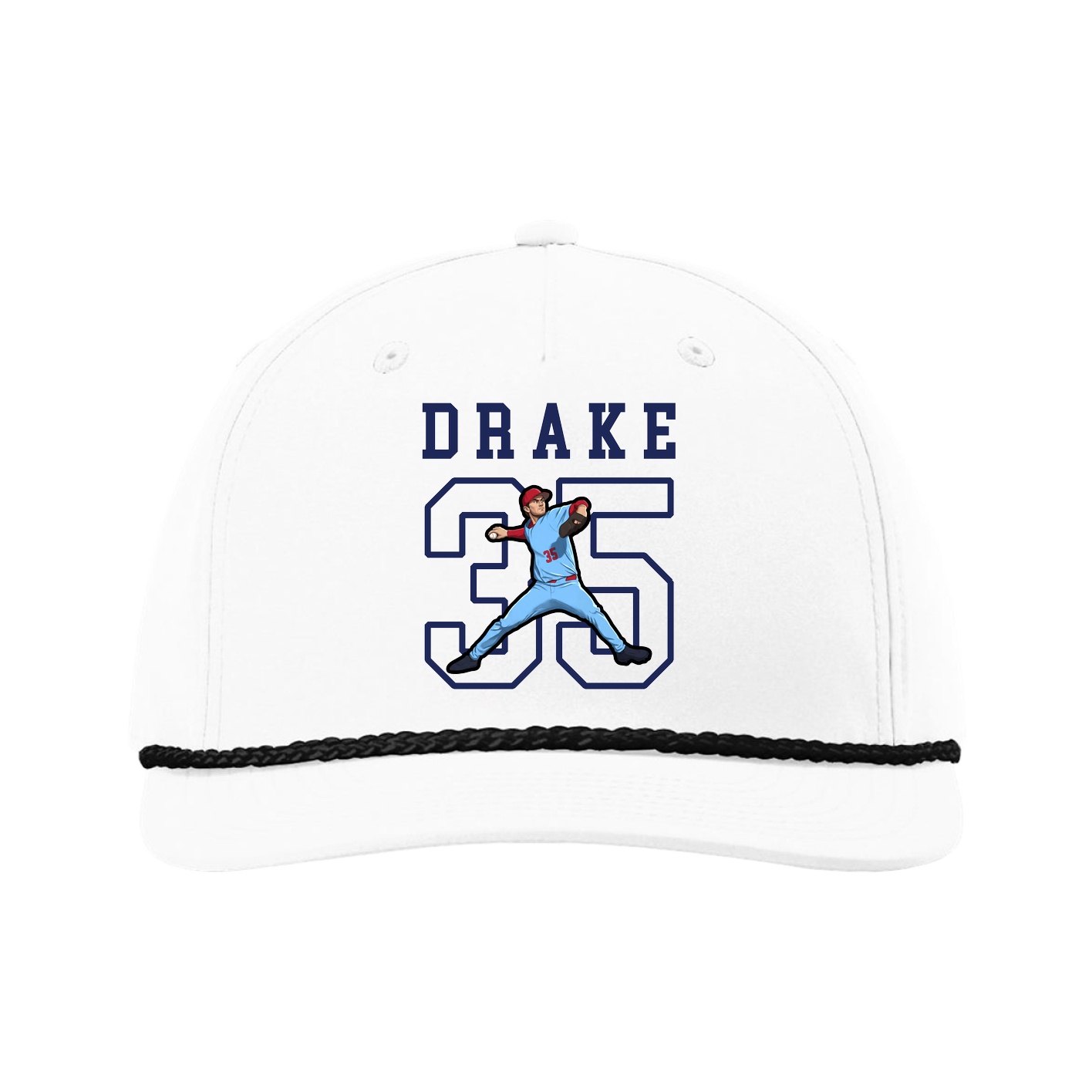 Five-Panel Classic Rope Cap — Shirsey in White