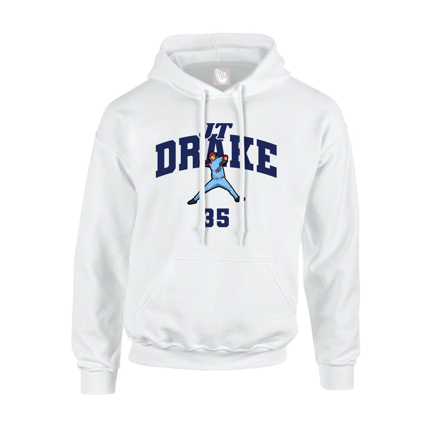 Hoodie — Signature Arch in White