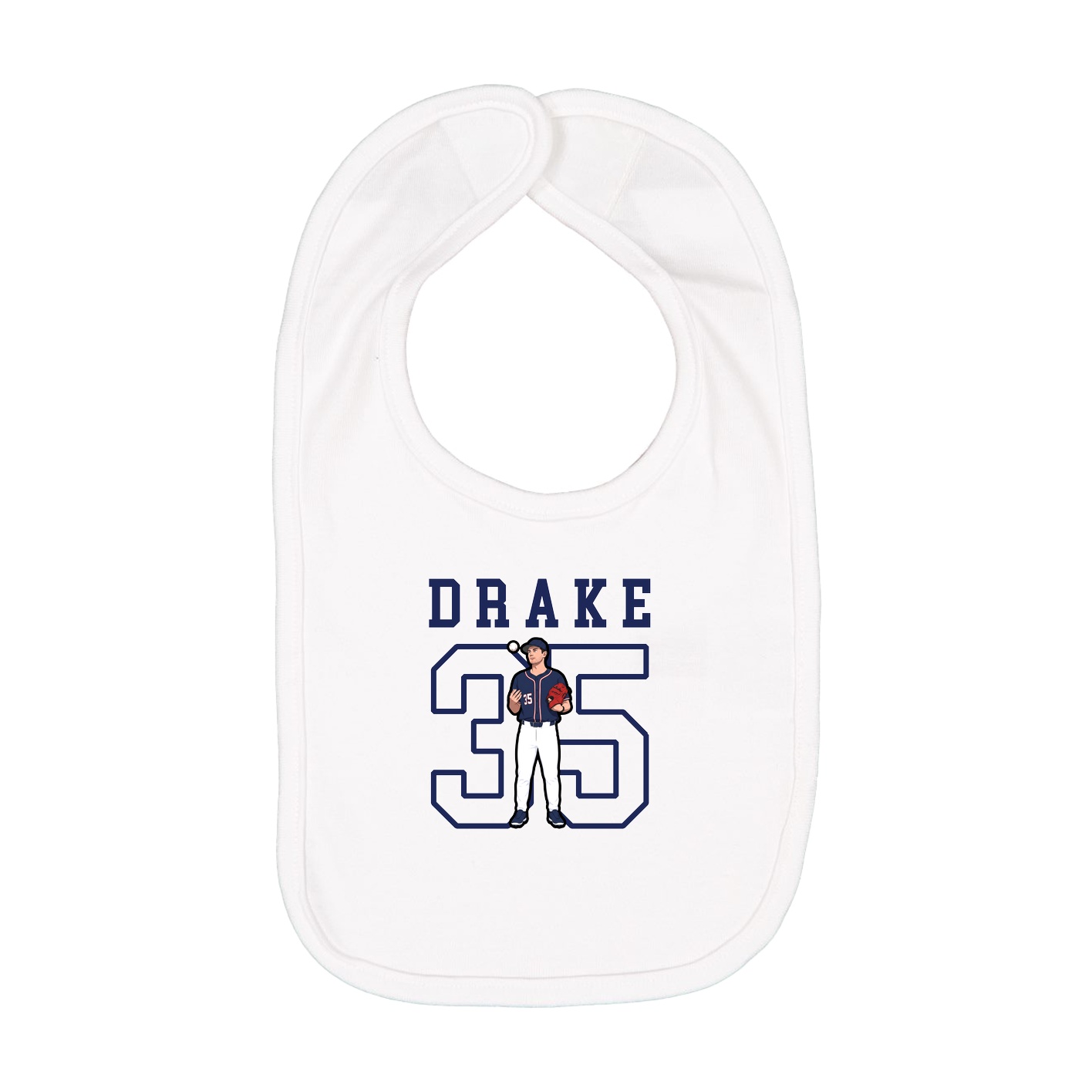 Infant Bib — Shirsey in White
