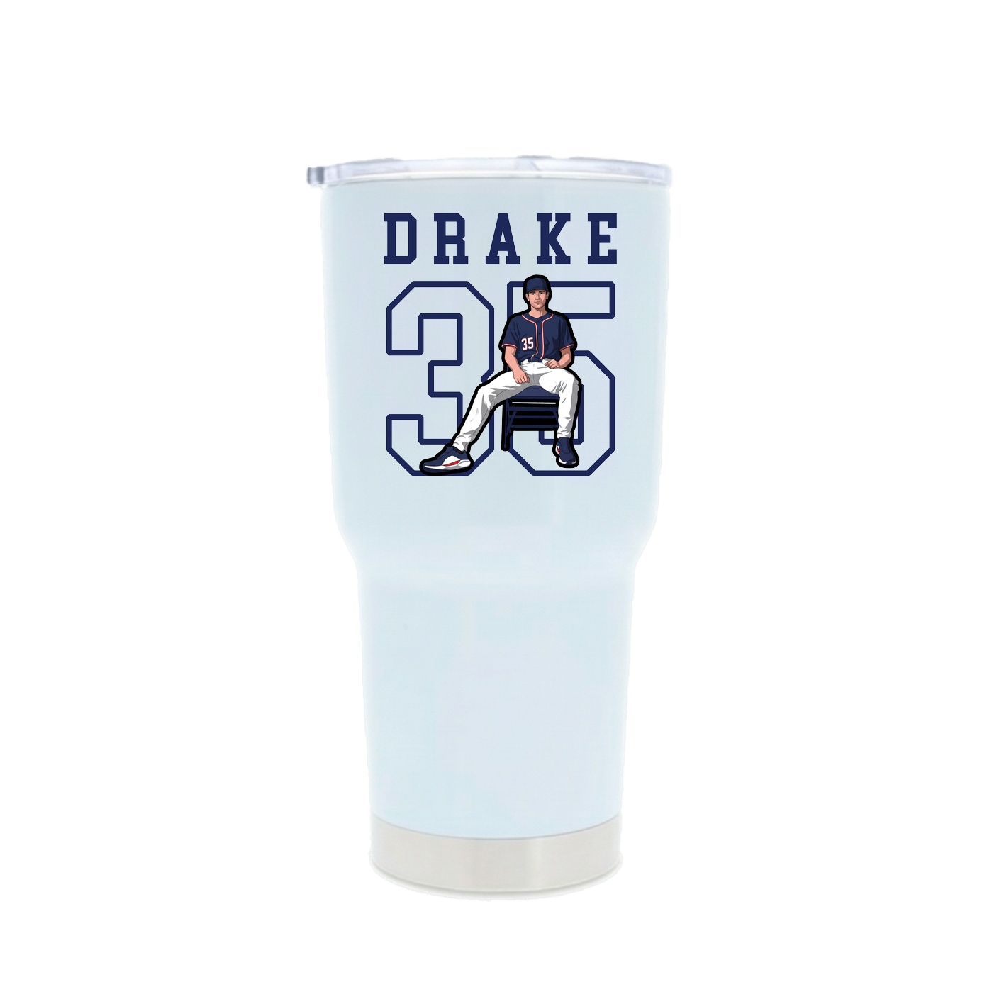 30oz Stainless Steel Tumbler — Shirsey in White