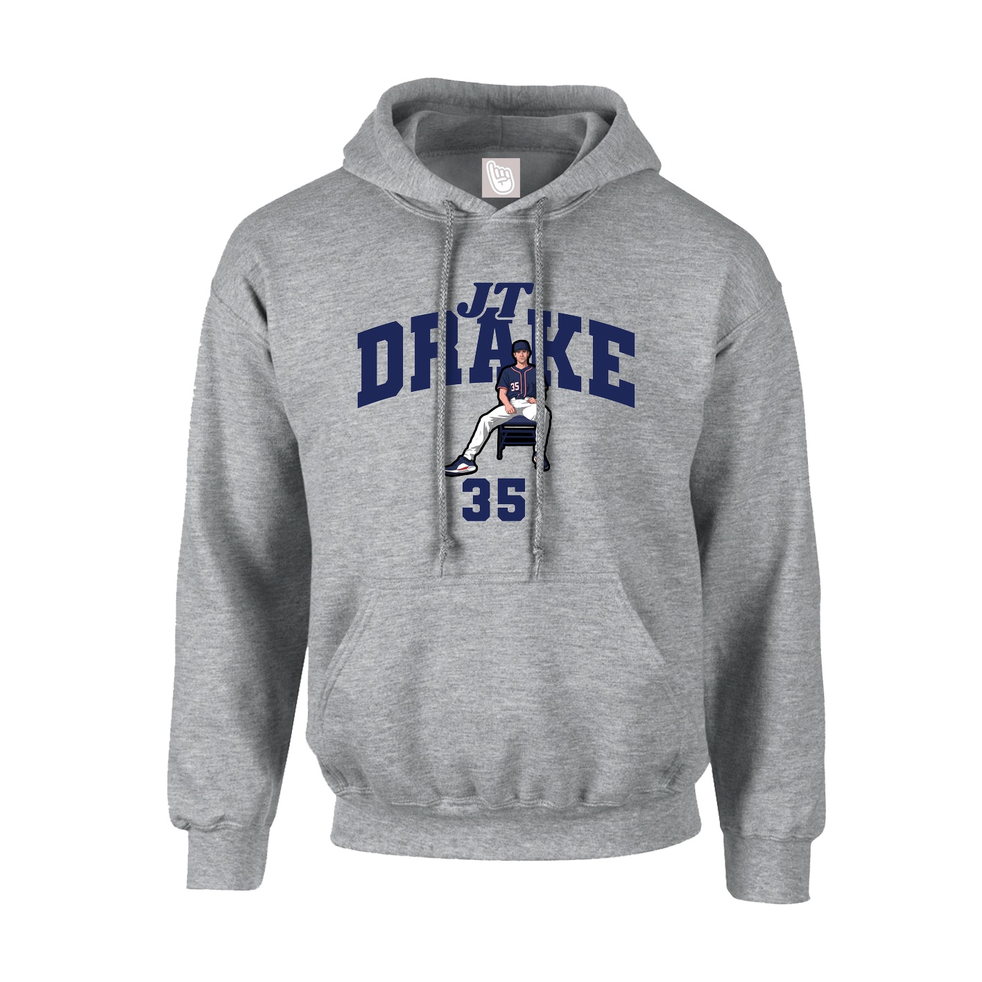 Youth Hoodie — Signature Arch in Grey