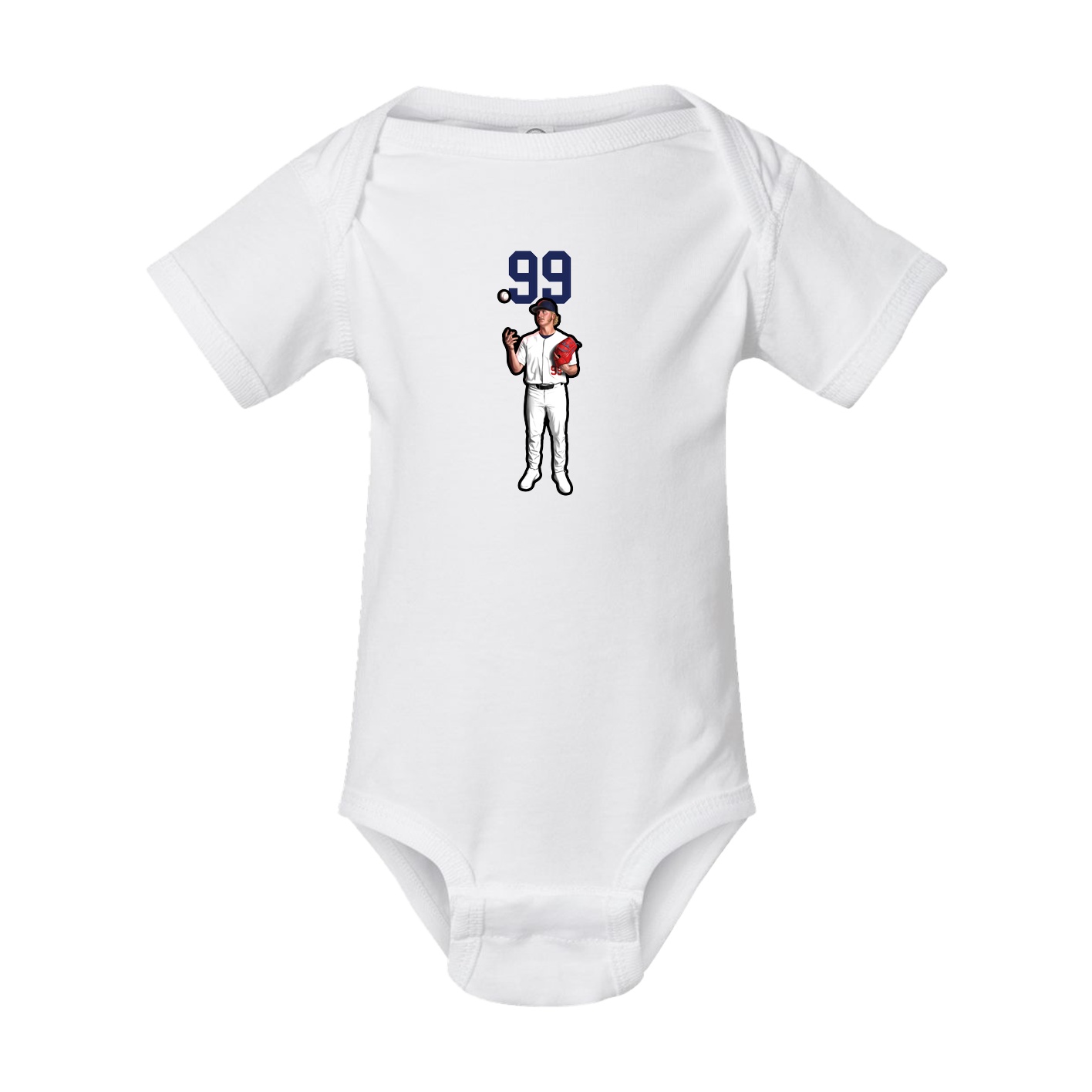 Baby Onesie — Number Top in White