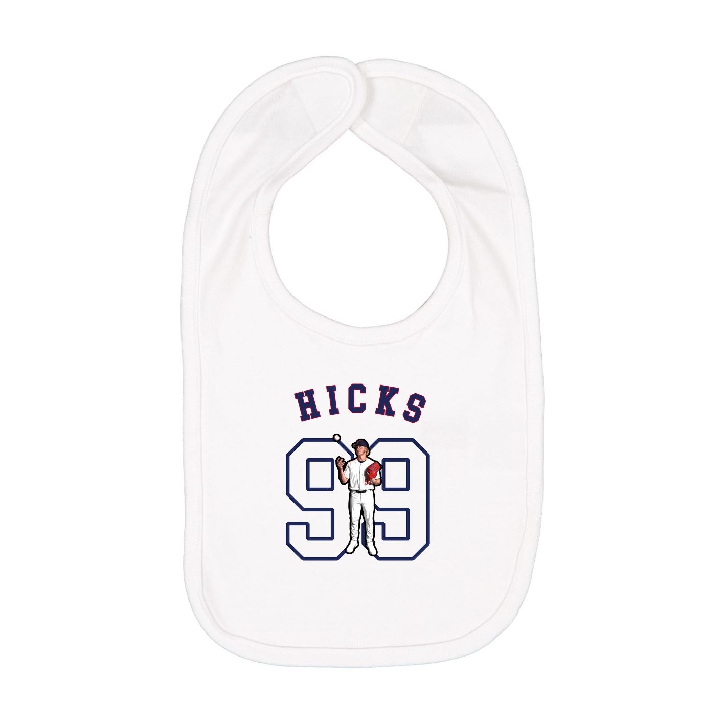 Infant Bib — Shirsey Arch in White