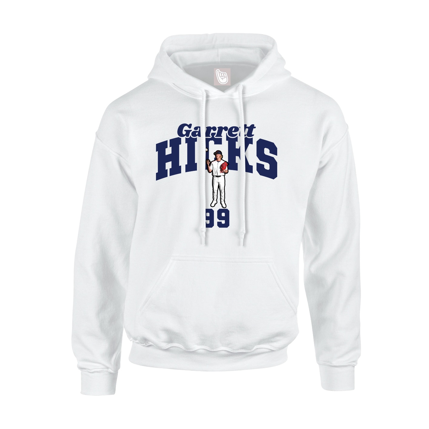 Hoodie — Signature Arch in White