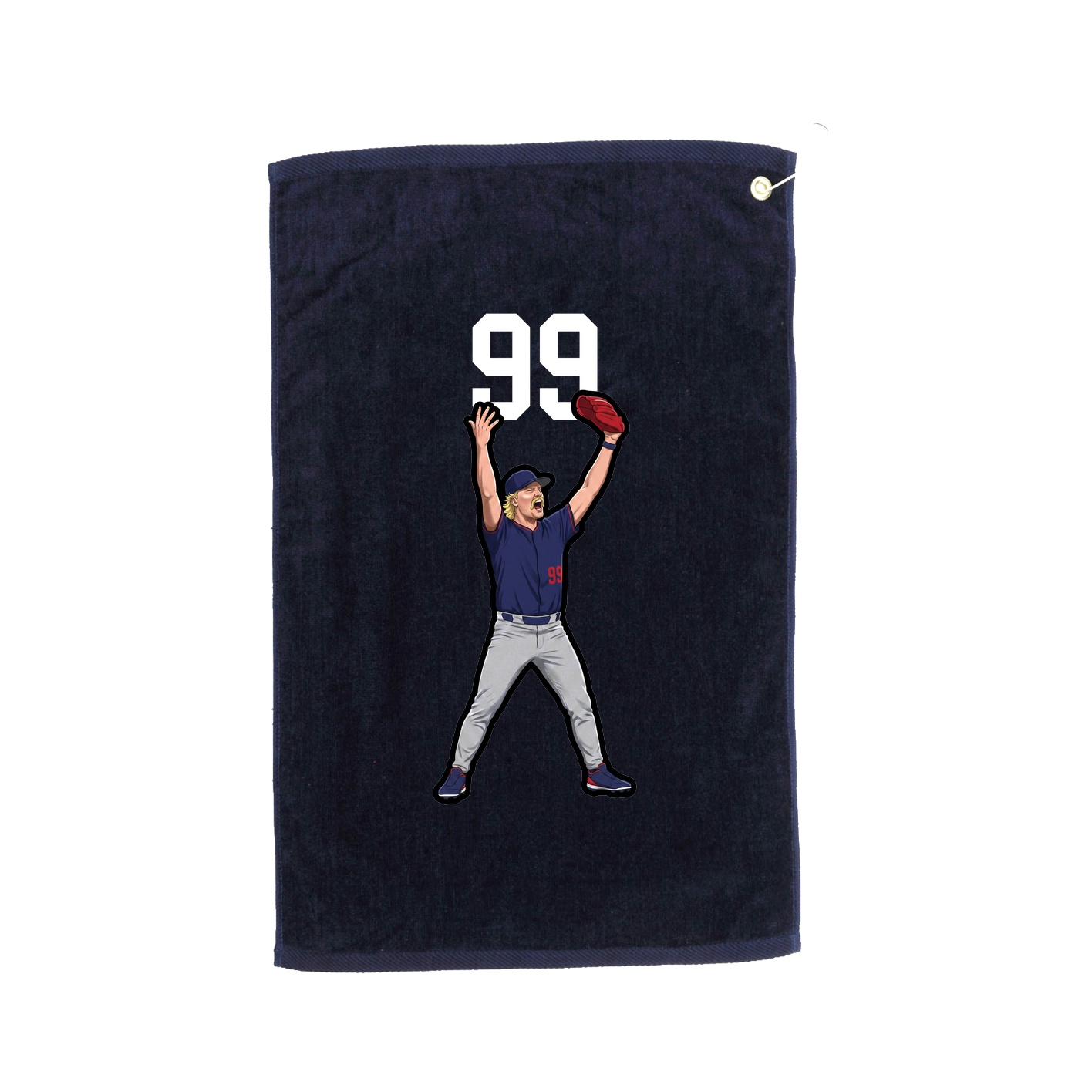 Golf Towel — Number Top in Navy