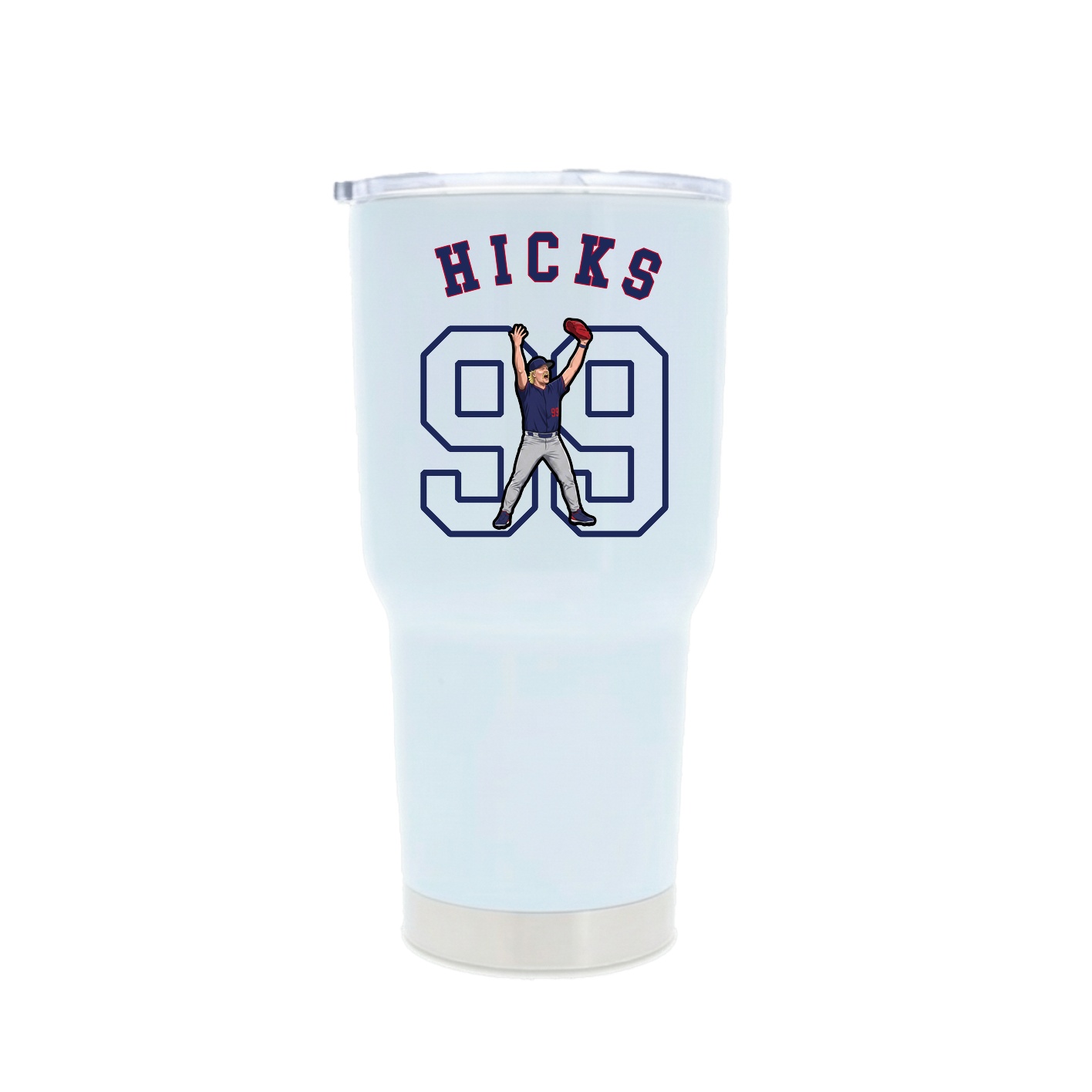 30oz Stainless Steel Tumbler — Shirsey Arch in White