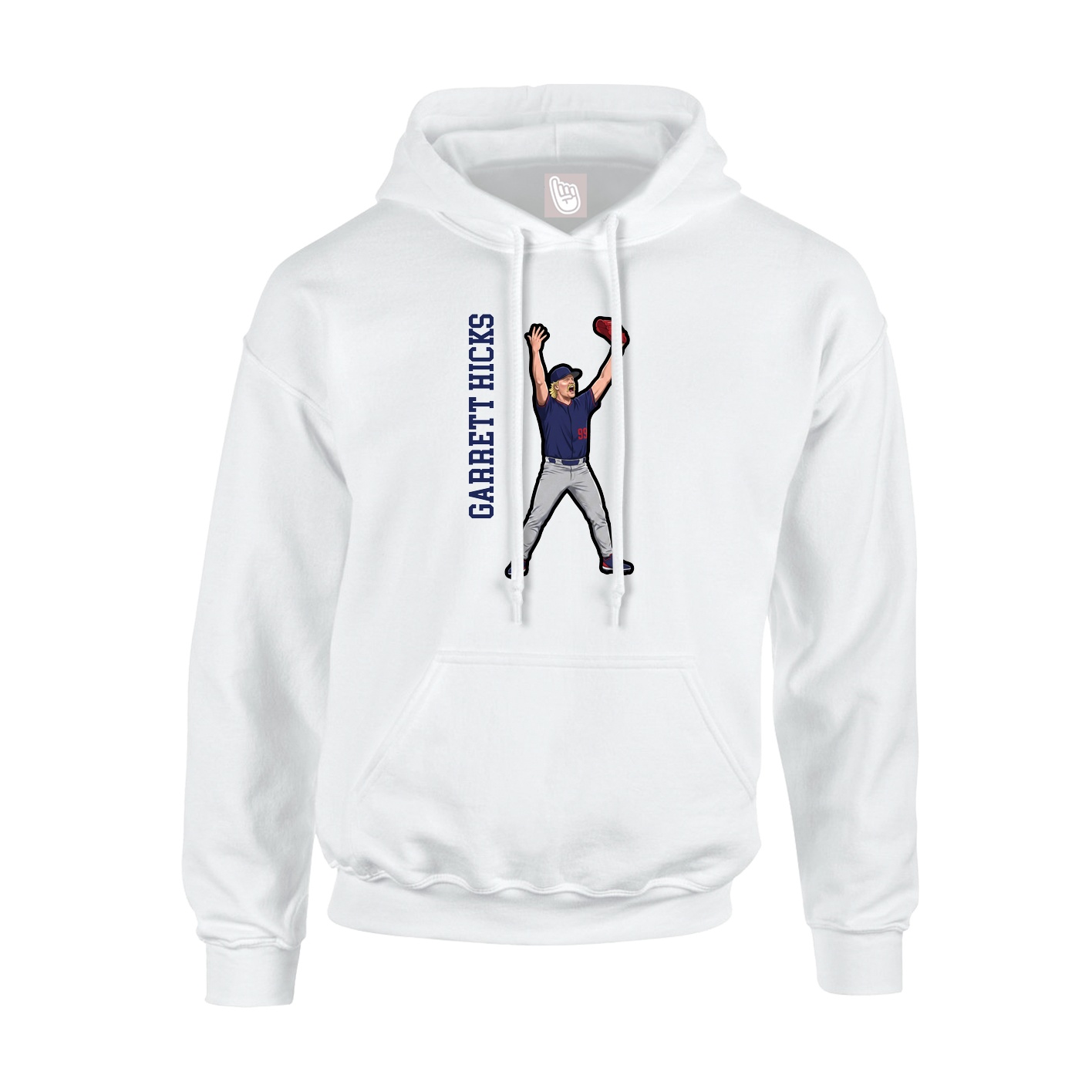 Hoodie — Name Vertical in White