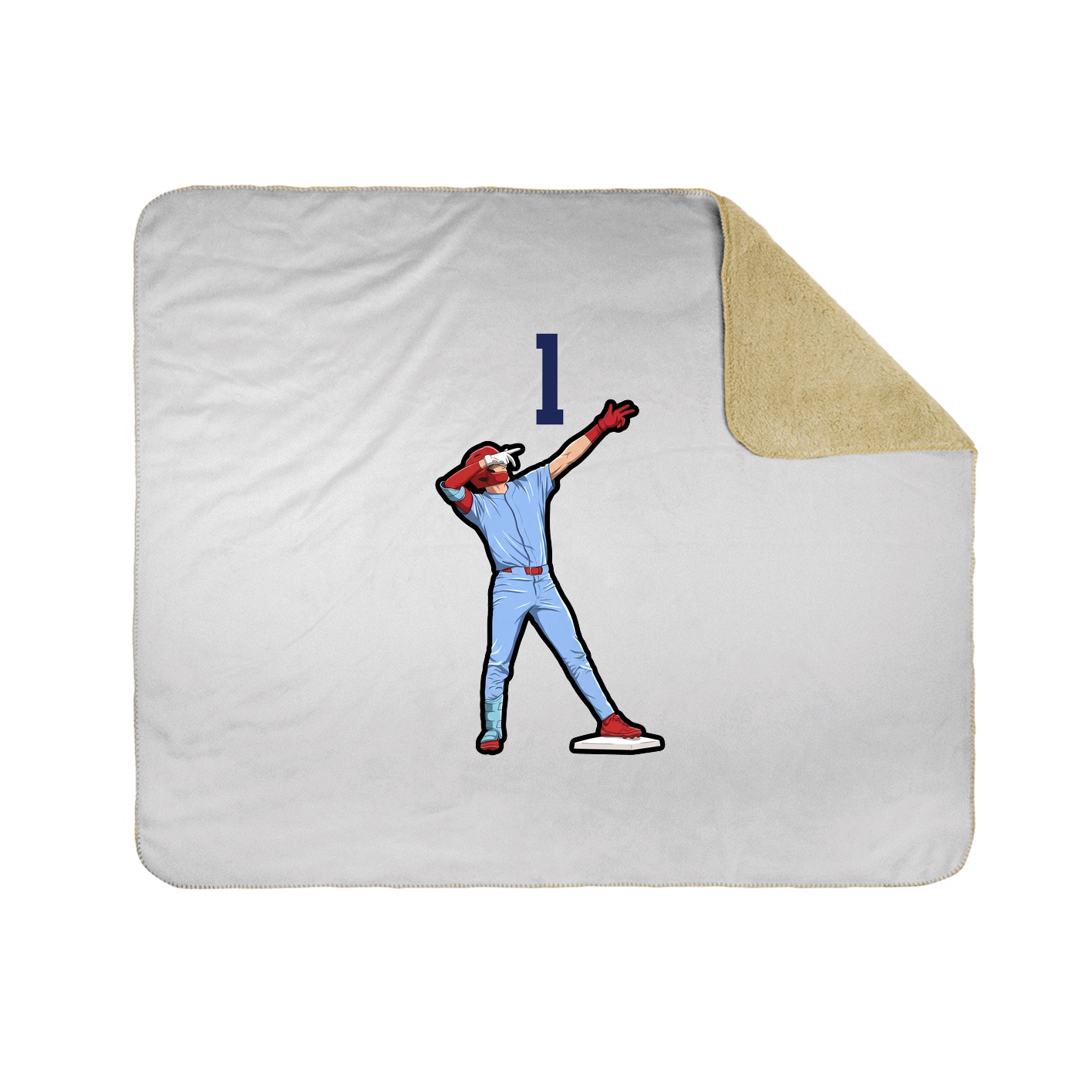 Throw Blanket — Number Top in White