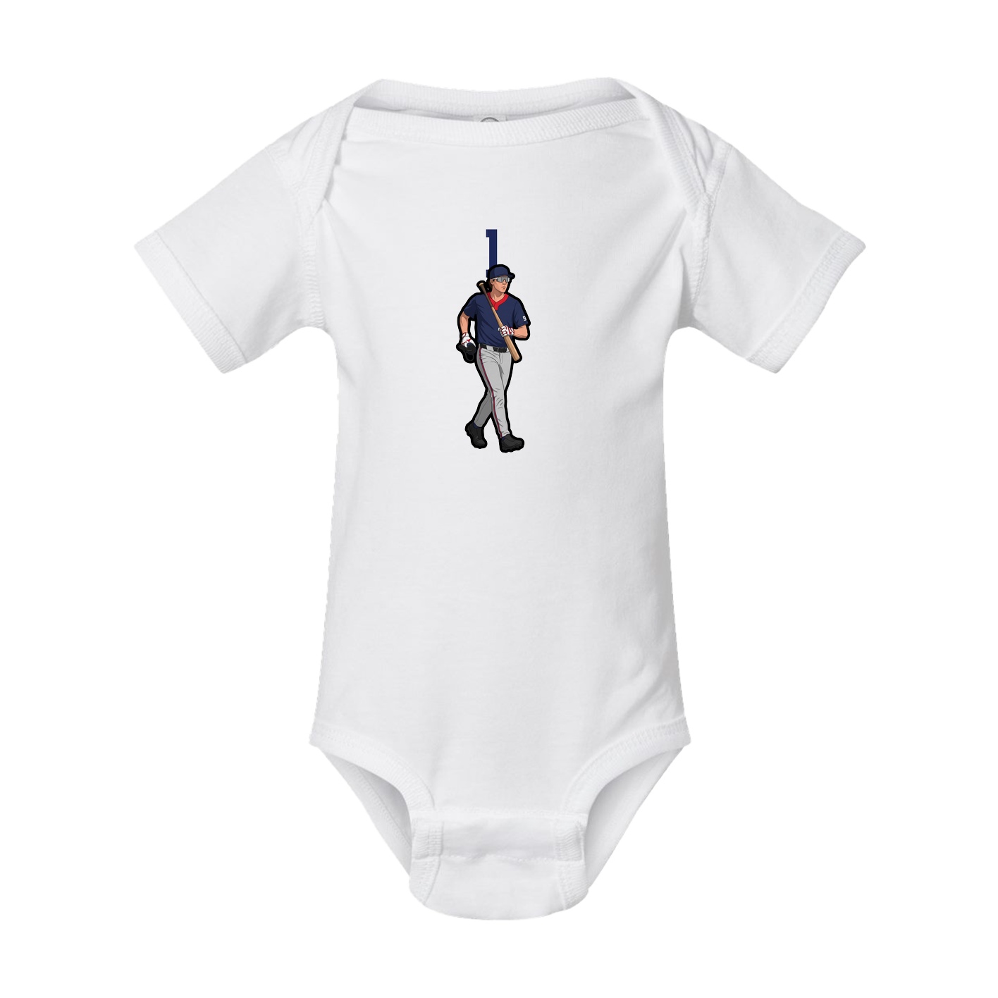 Baby Onesie — Number Top in White