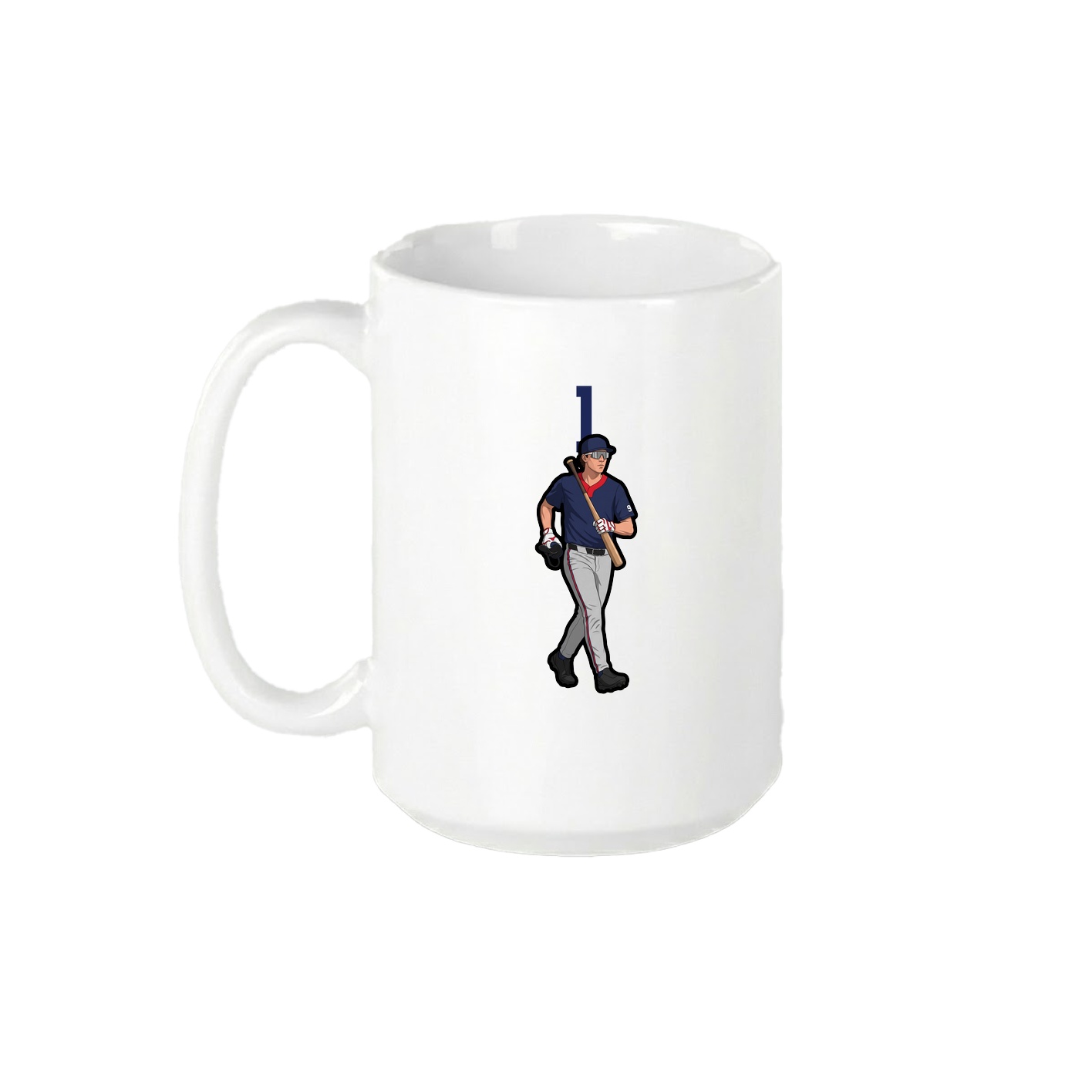 15oz Coffee Mug — Number Top in White