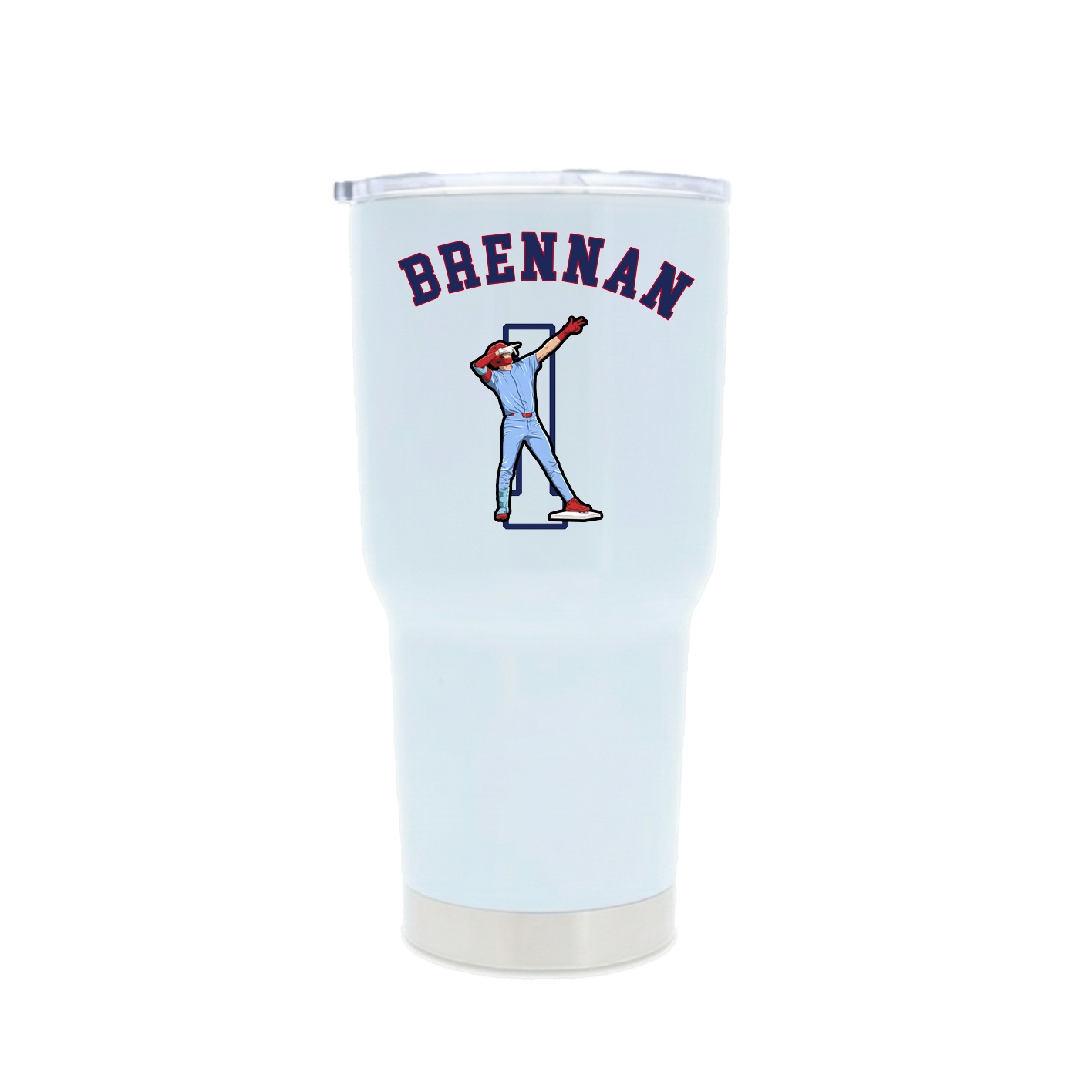 30oz Stainless Steel Tumbler — Shirsey Arch in White