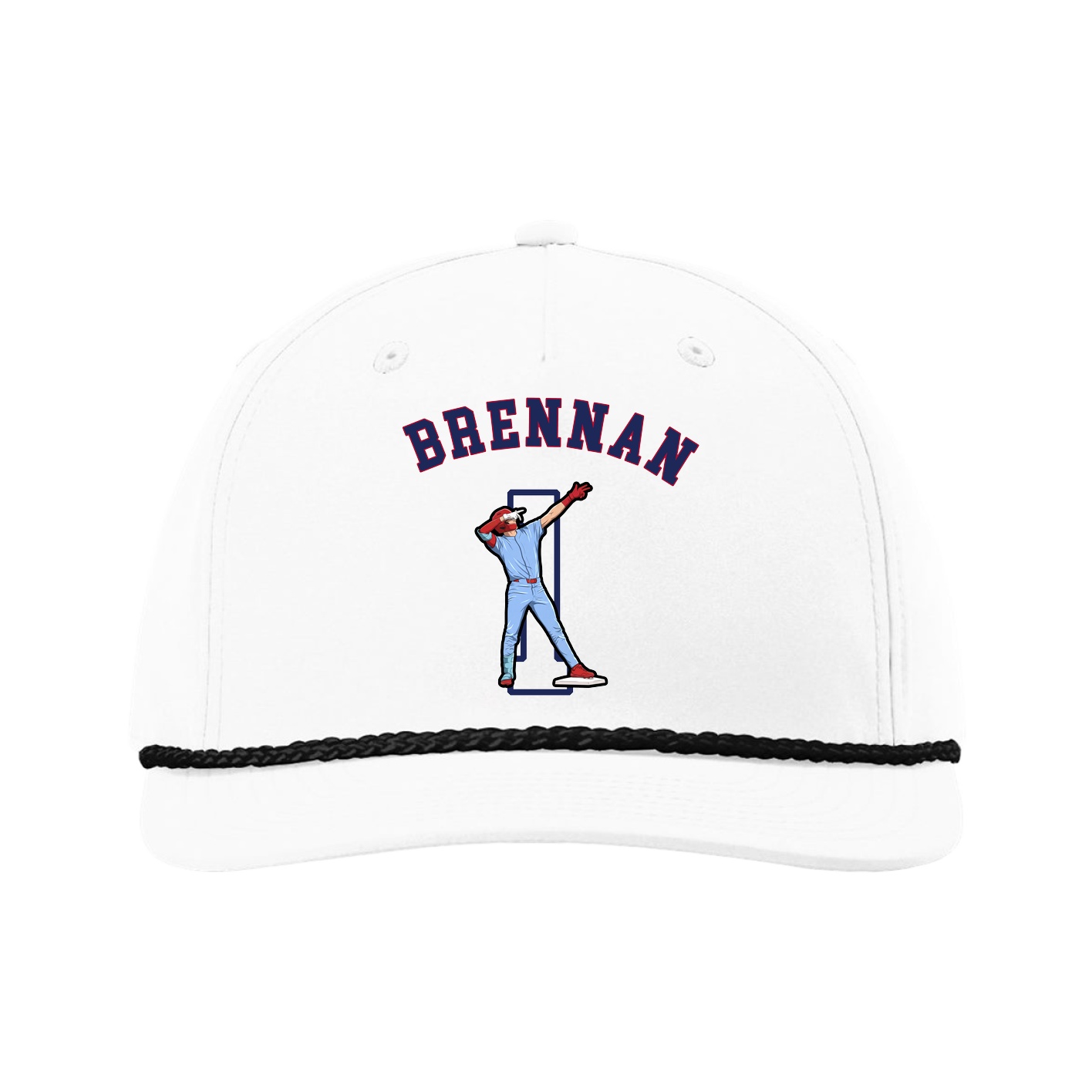 Five-Panel Classic Rope Cap — Shirsey Arch in White