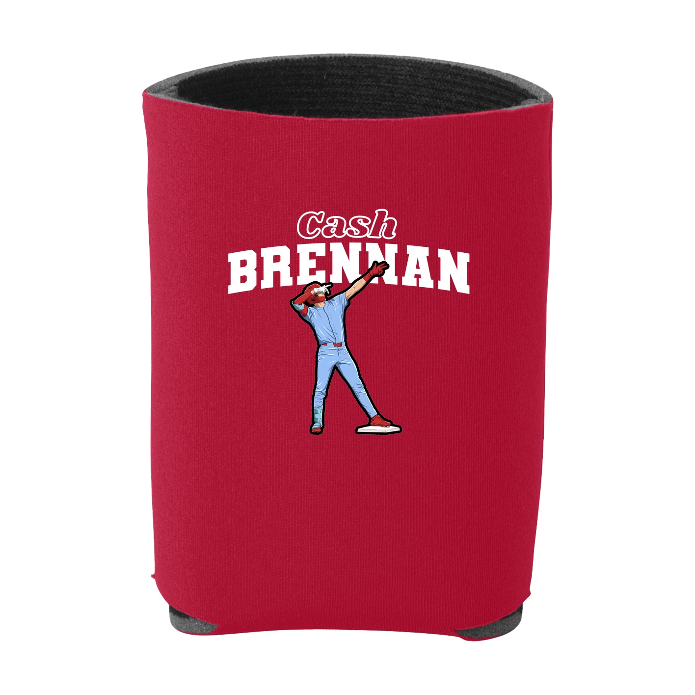 Can Holder — Name Arch in Red