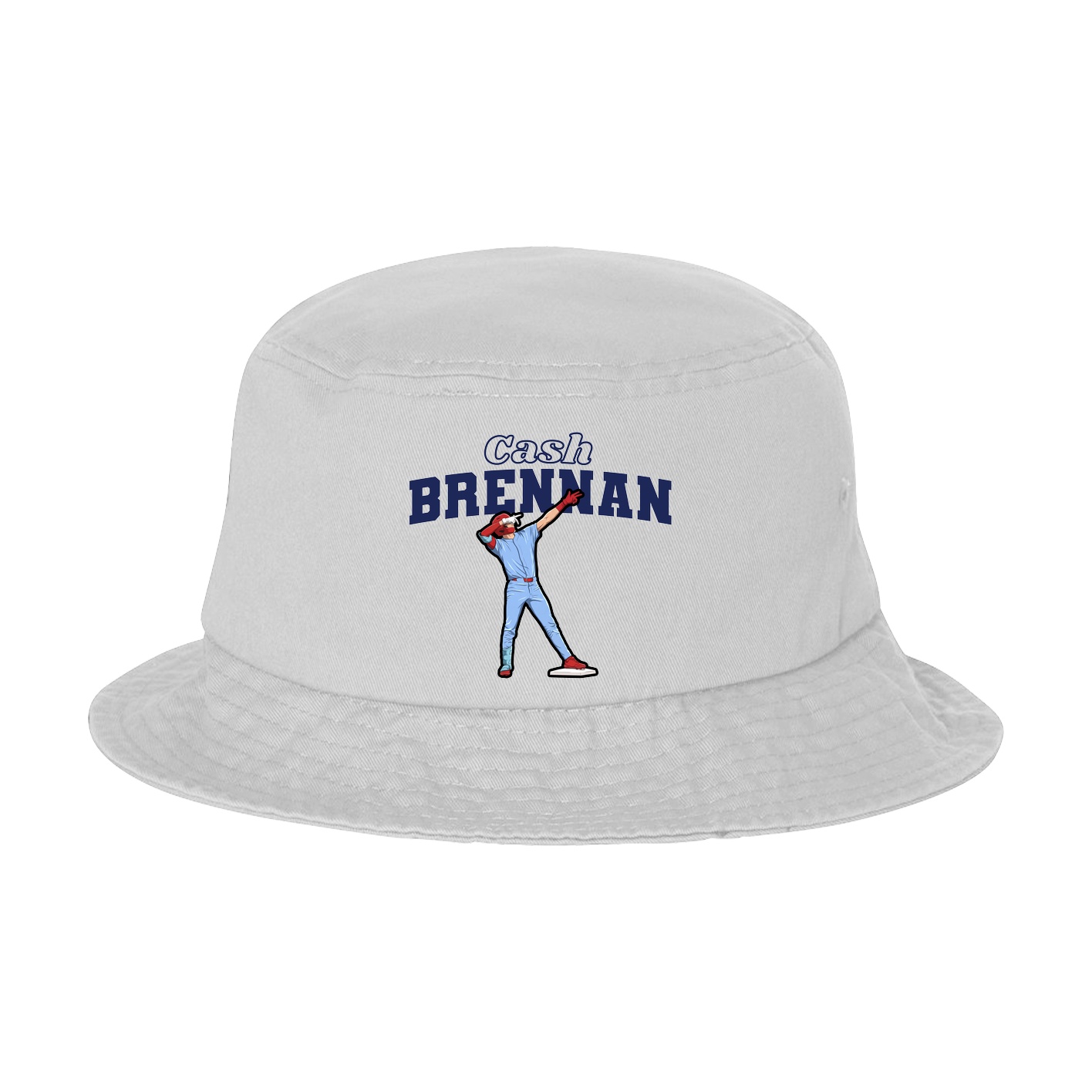 Bucket Cap — Name Arch in White