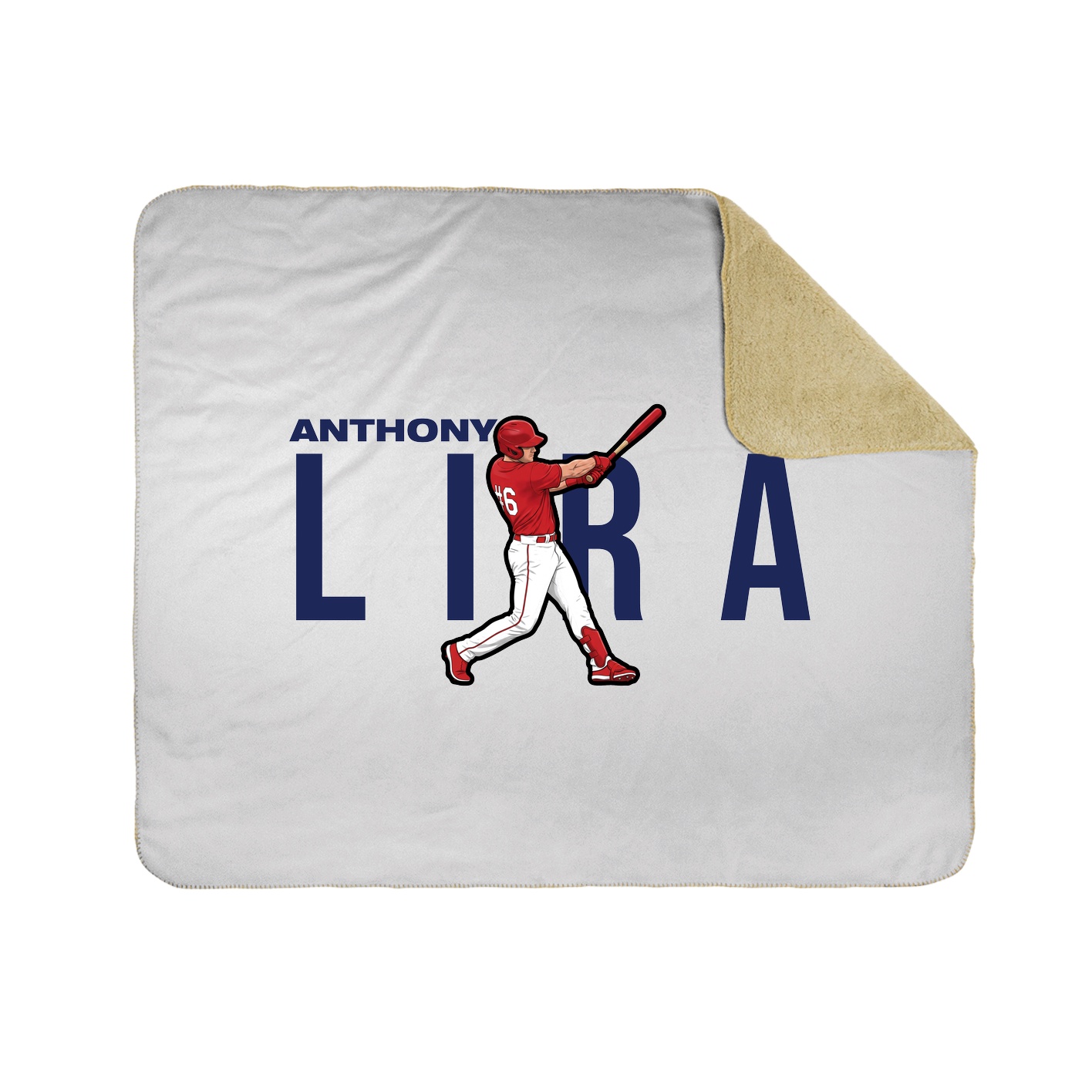 Throw Blanket — Player Name in White