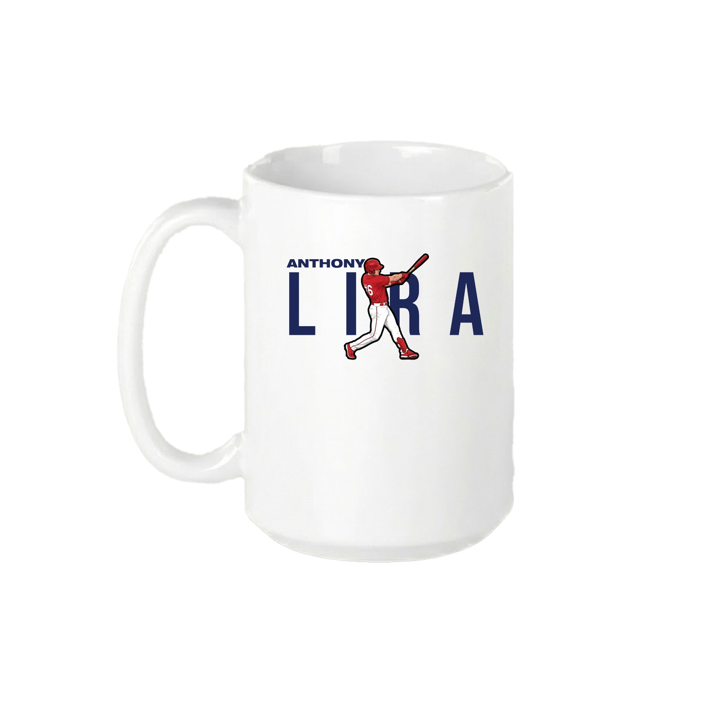 15oz Coffee Mug — Player Name in White