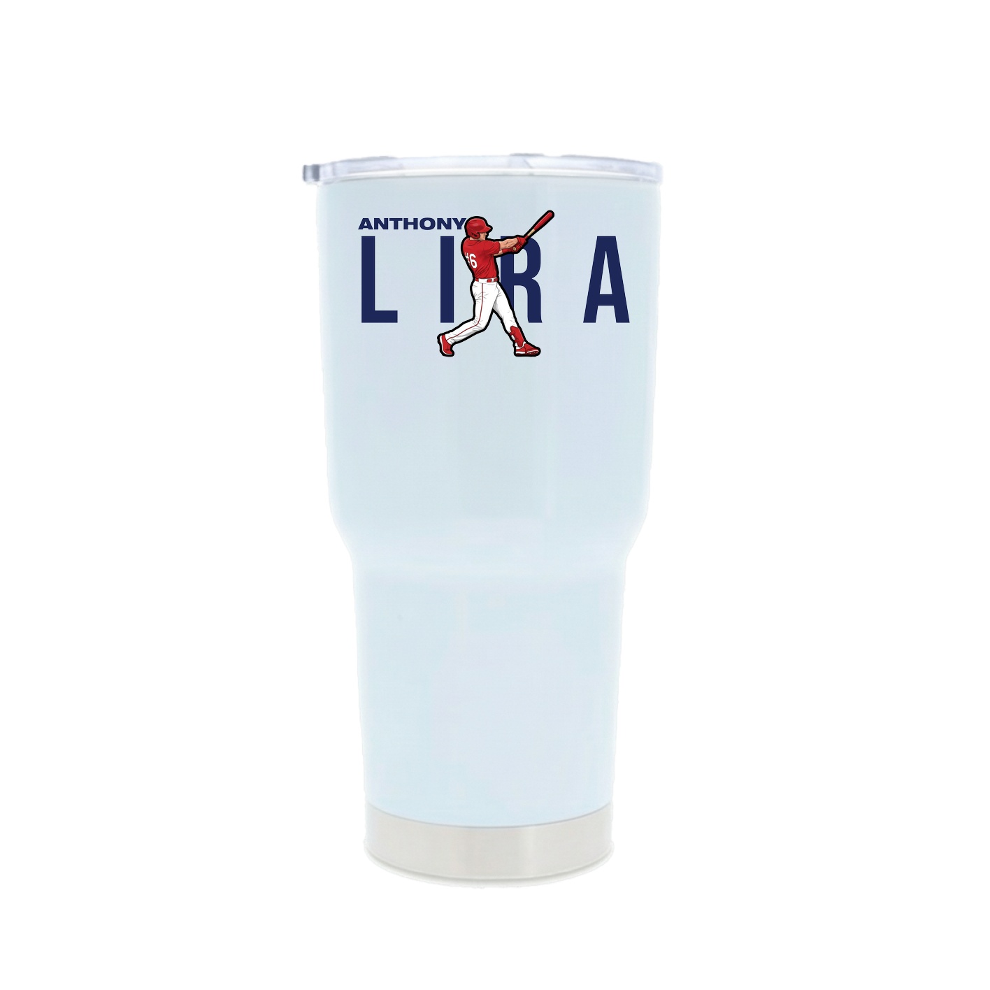 30oz Stainless Steel Tumbler — Player Name in White