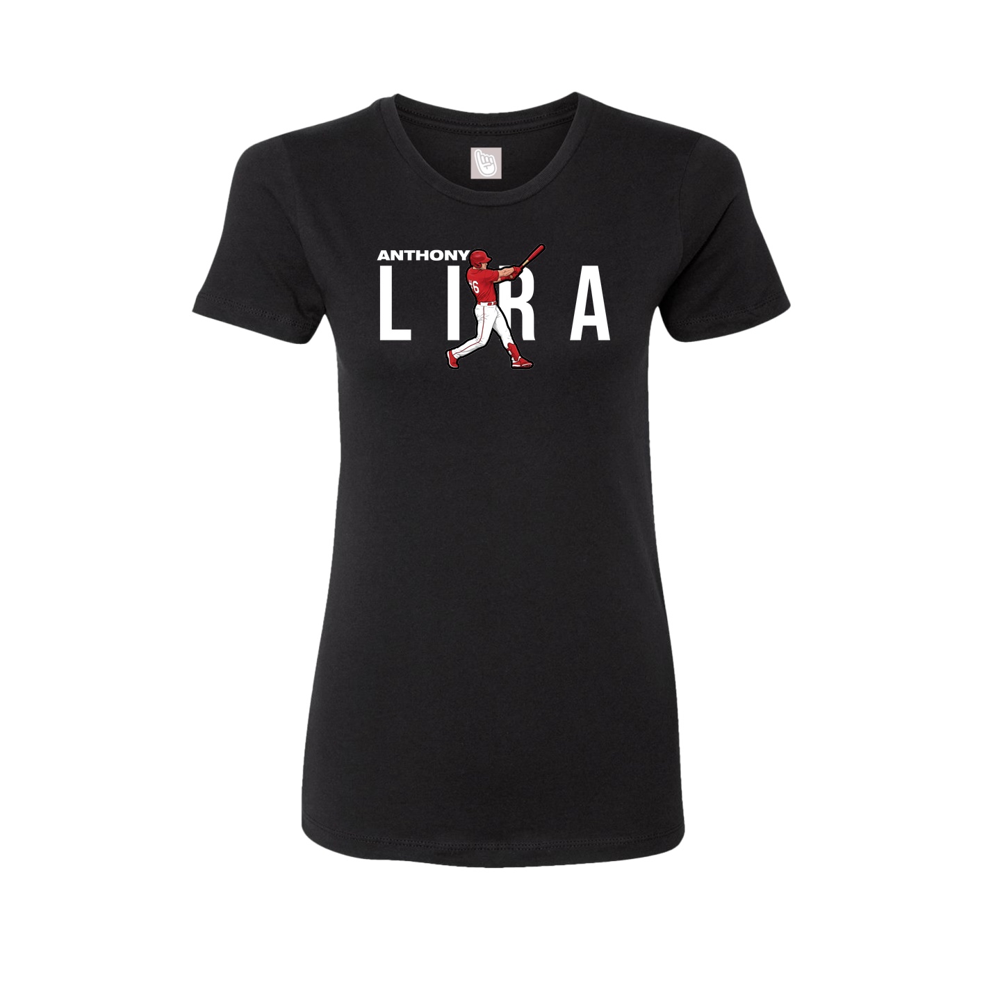 Fitted Women's Tee — Player Name in Black