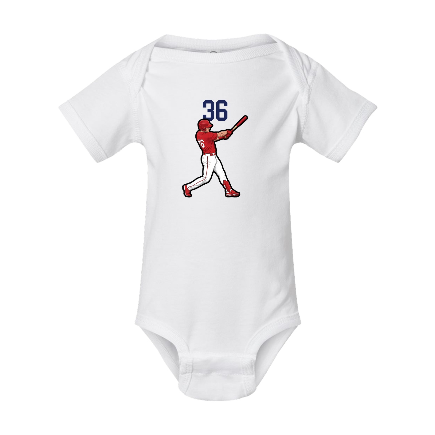 Baby Onesie — Number Top in White