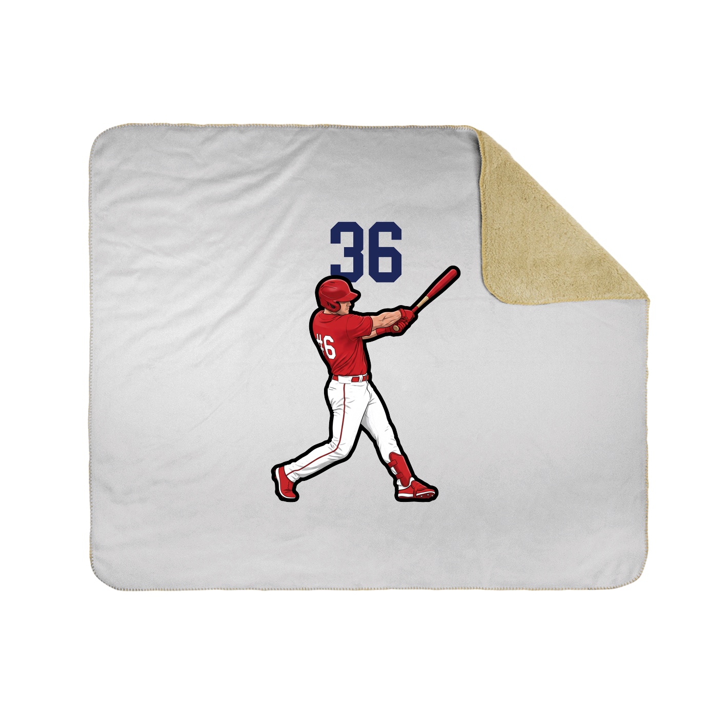 Throw Blanket — Number Top in White