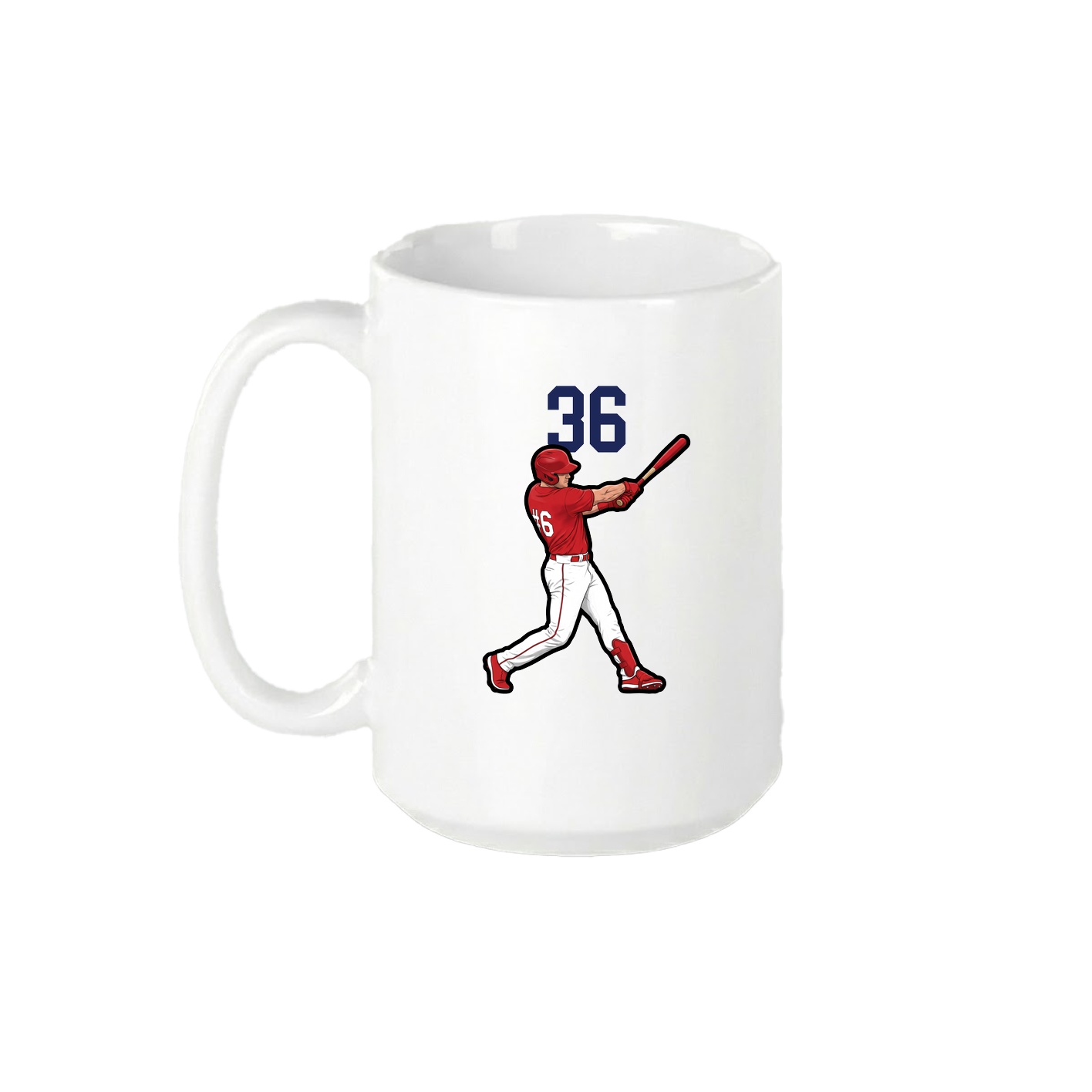 15oz Coffee Mug — Number Top in White