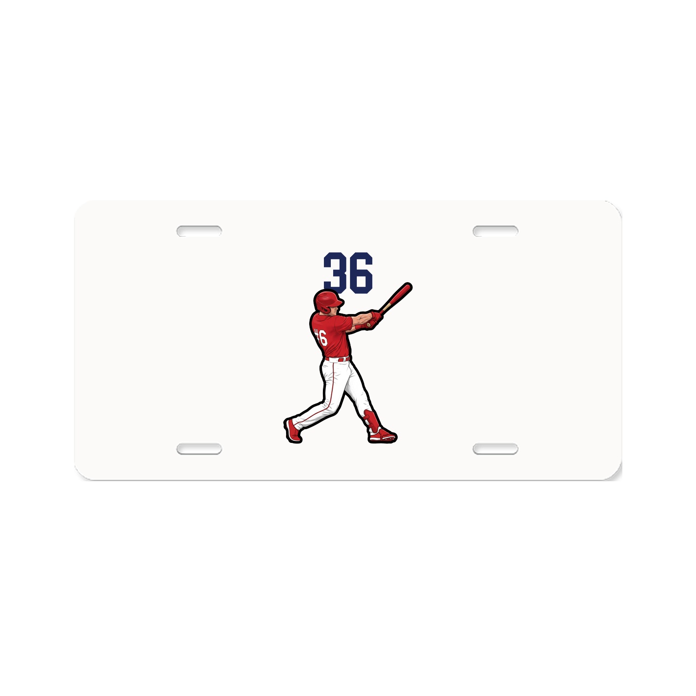 License Plate — Number Top in Classic
