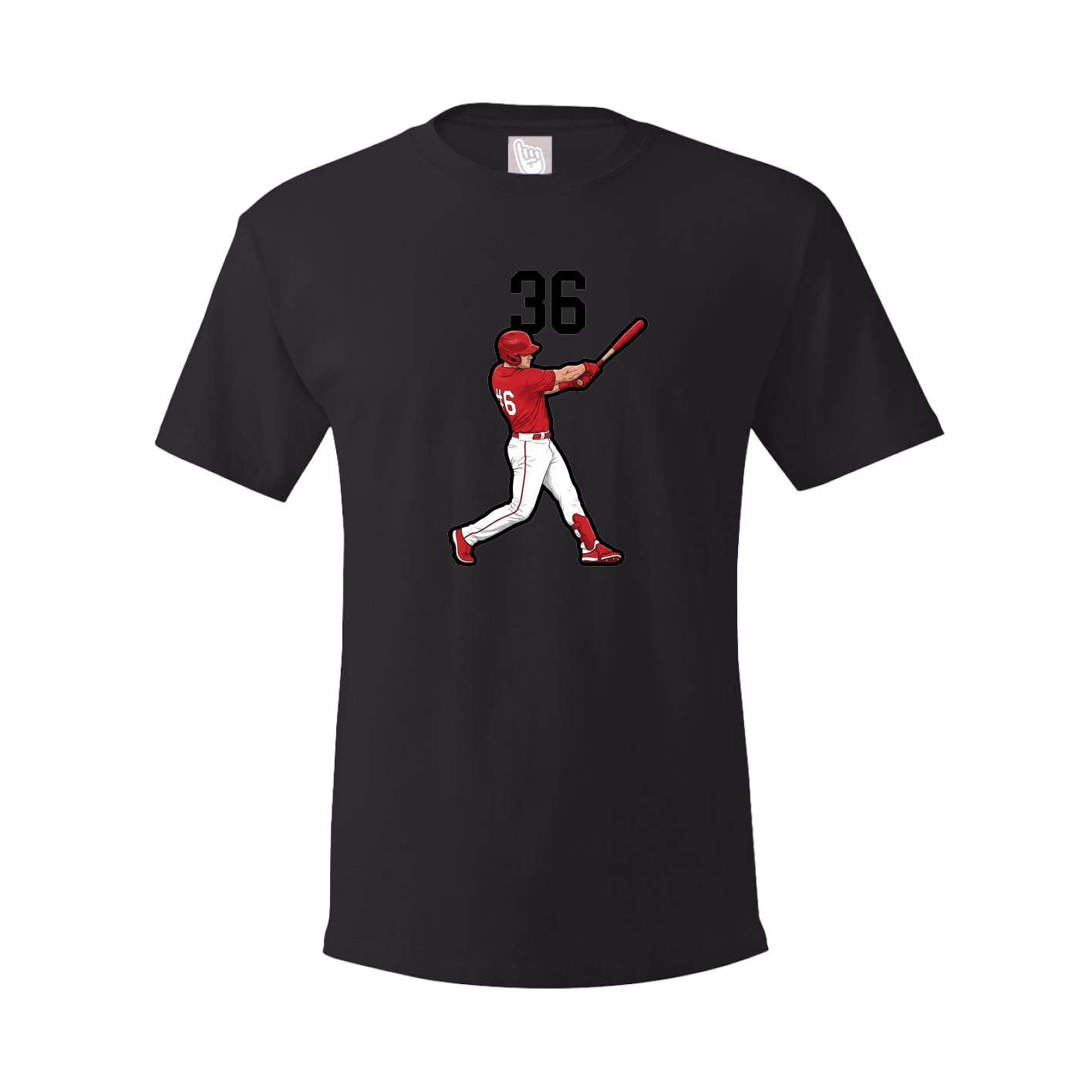 Youth Tee — Number Top in Black