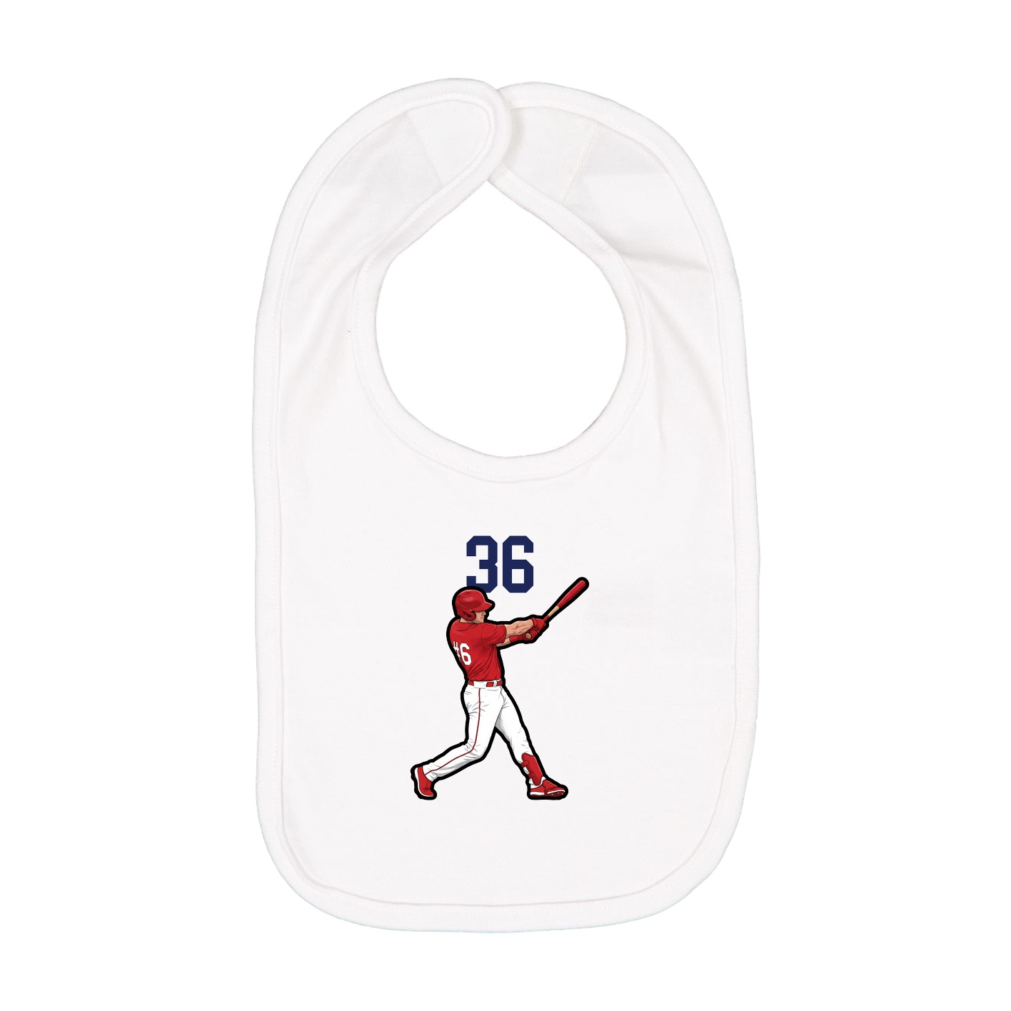 Infant Bib — Number Top in White