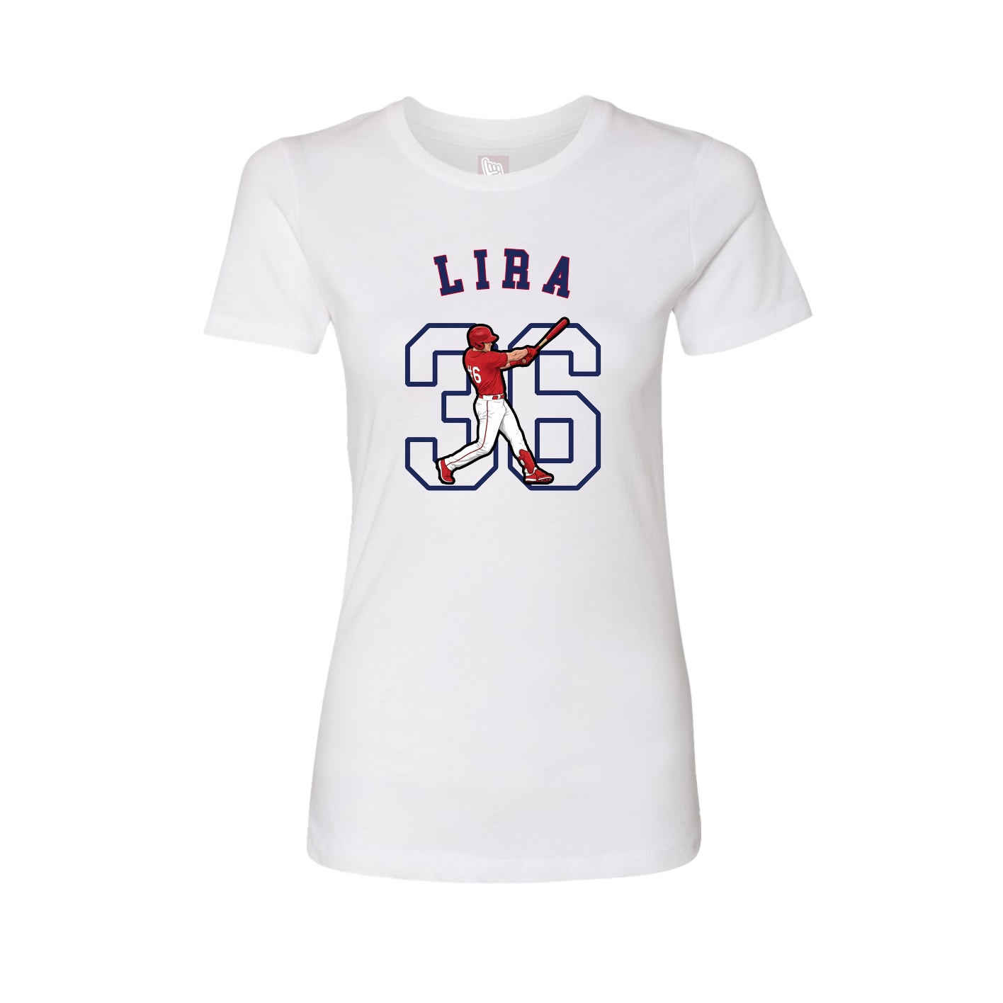 Fitted Women's Tee — Shirsey Arch in White