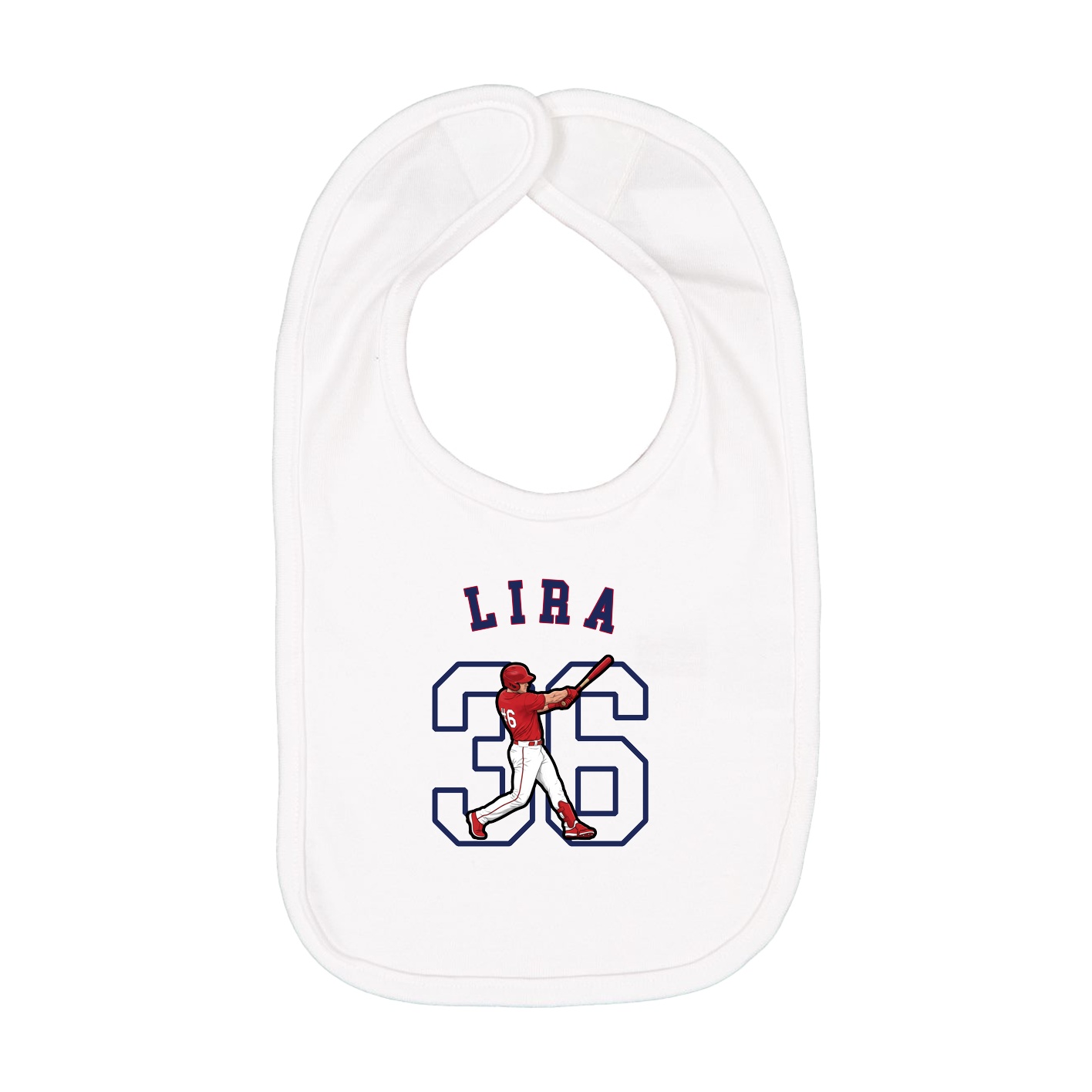 Infant Bib — Shirsey Arch in White
