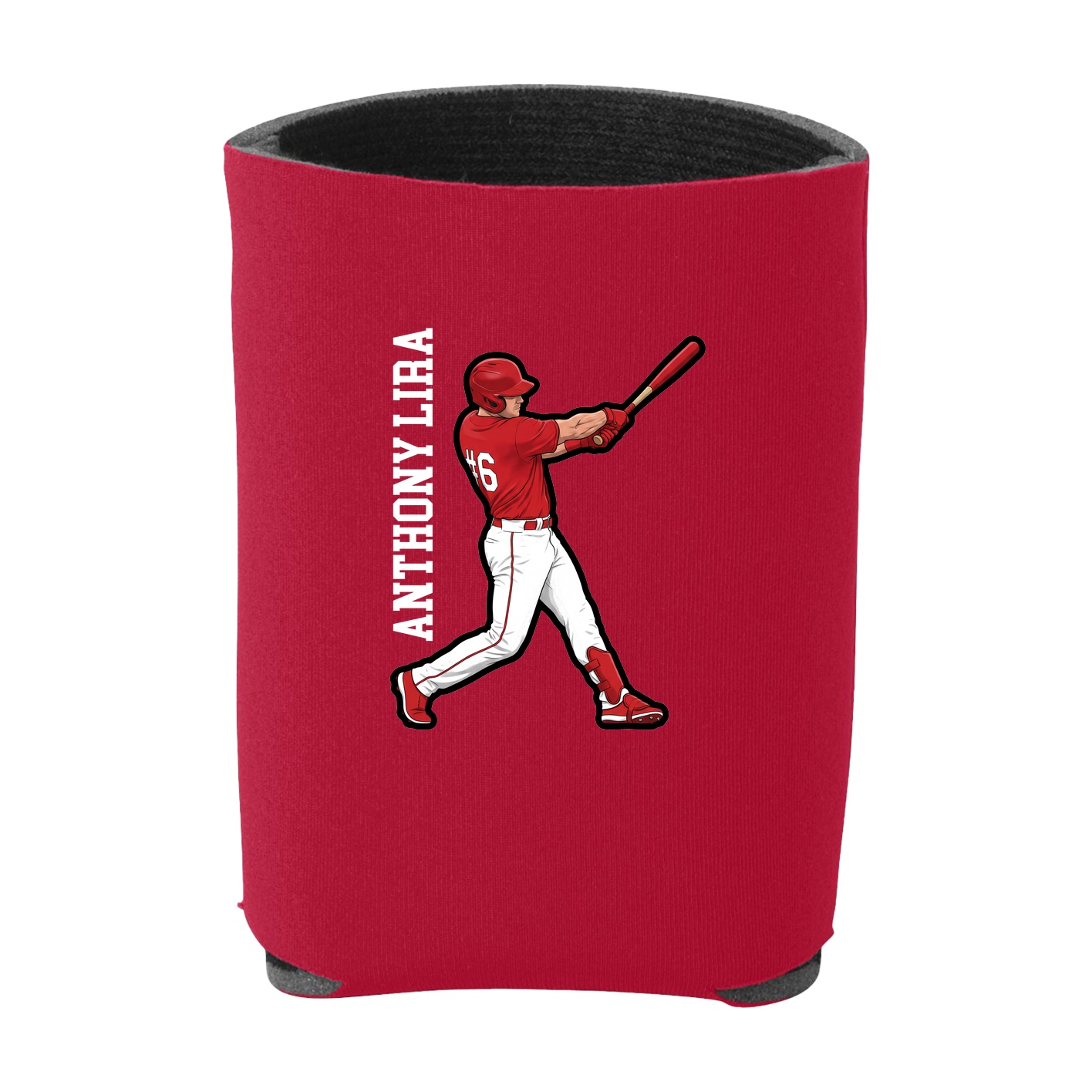 Can Holder — Name Vertical in Red