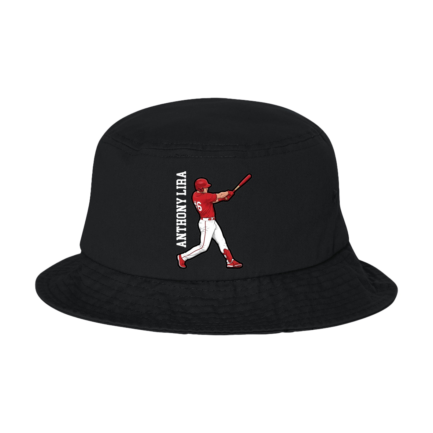 Bucket Cap — Name Vertical in Black
