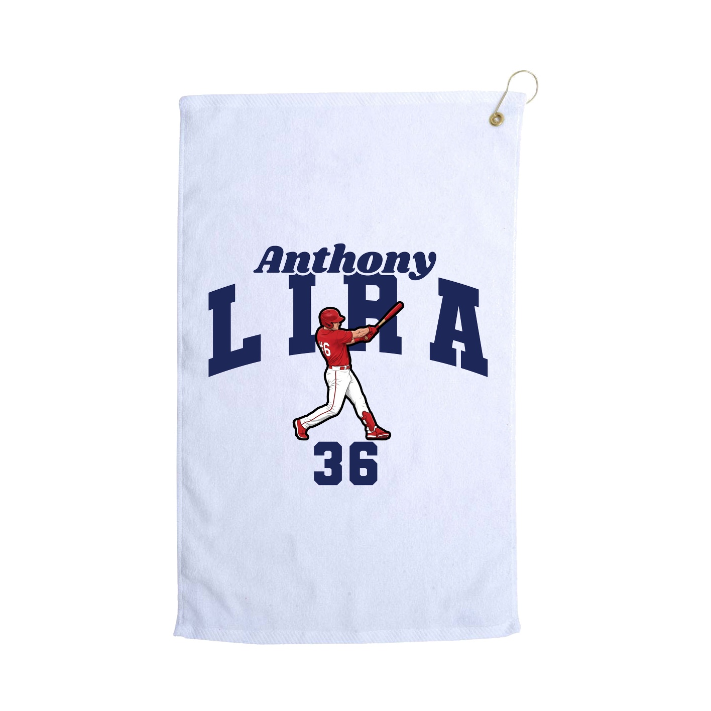 Golf Towel — Signature Arch in White